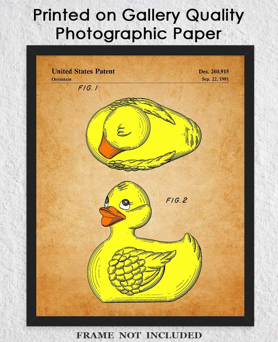 Farmhouse Duck Decoy Bathroom Wall Art - 8x10 Unframed Print for Bathroom Decor