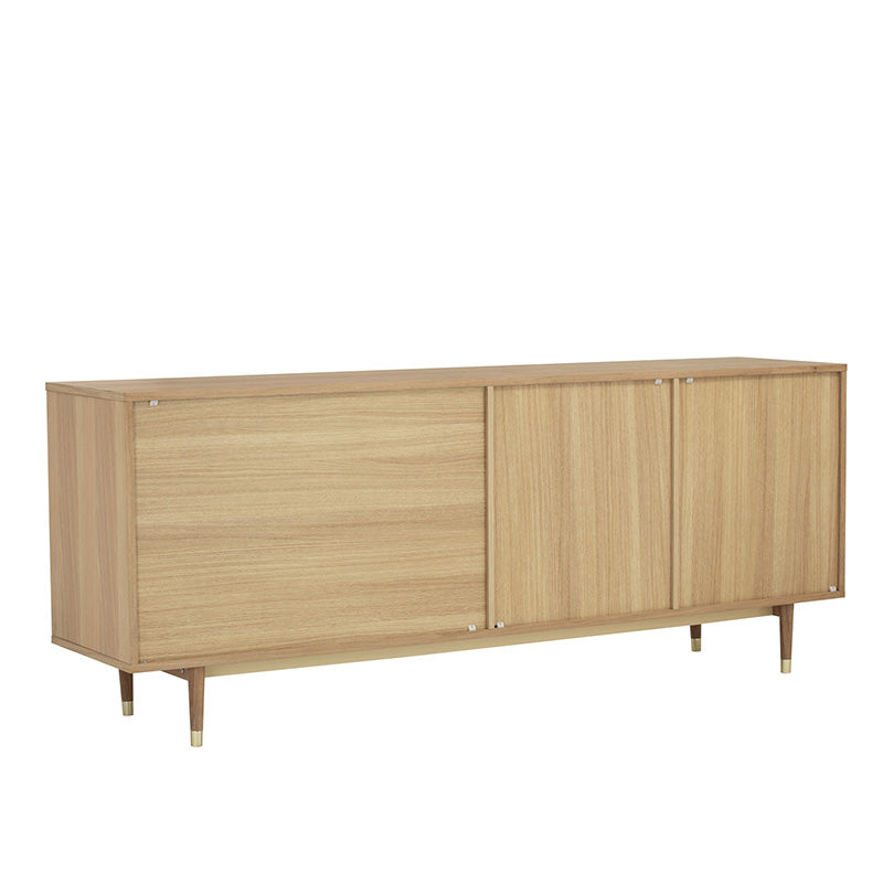 HOUSTON 200cm Sideboard Buffet Cabinet - Solid Oak & Grey Finish - Perfect for Dining Room Storage & Living Room Organization