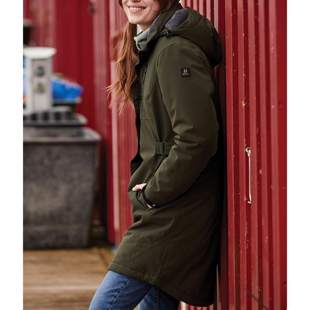 Women's Killtec Waterproof Winter Parka Jacket - Windproof Insulated Coat for Cold Weather, Hiking, Skiing & Outdoor Activities