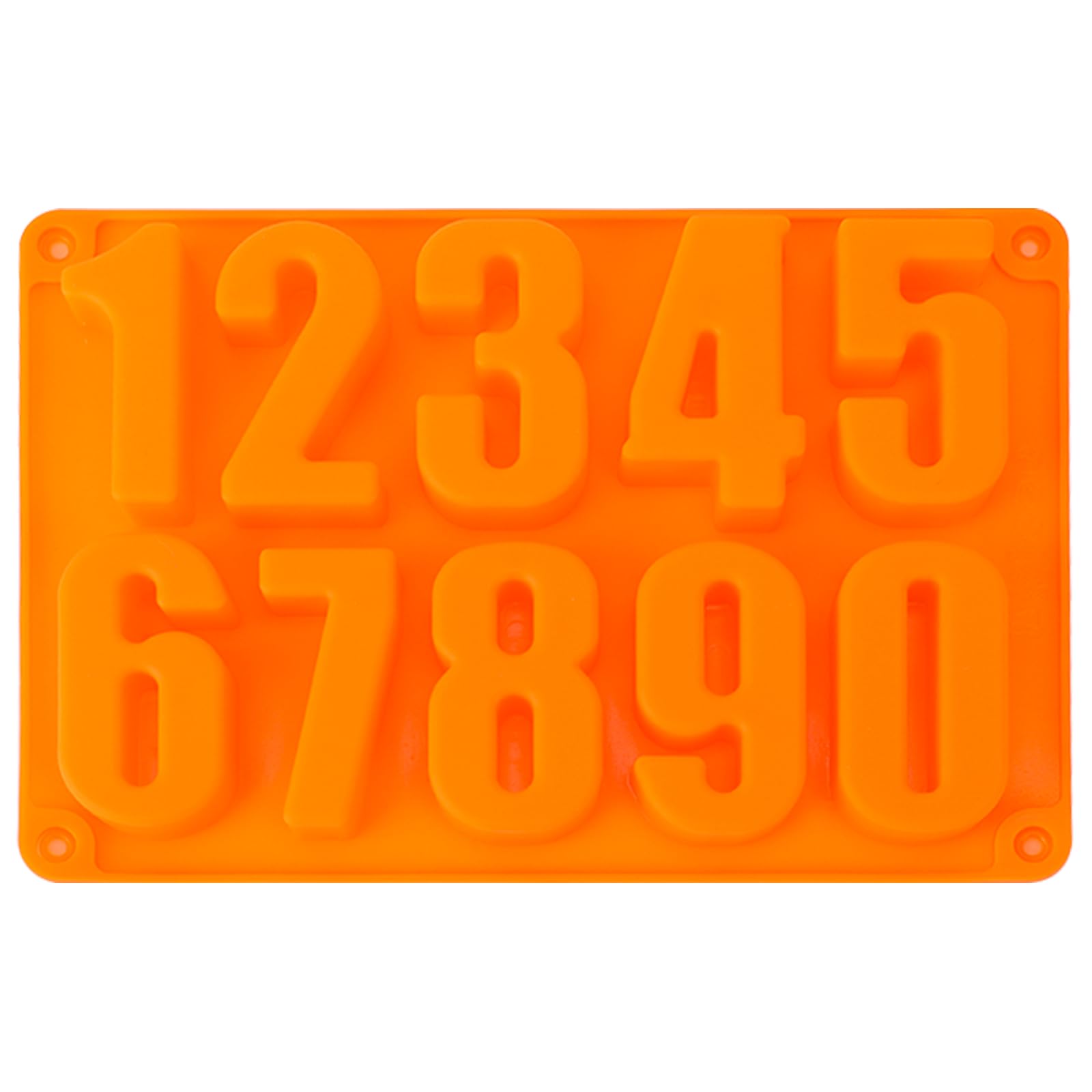 Silicone Number Molds 0-9 - Reusable Chocolate & Fondant Molds for Baking, Cake Decorating, DIY Desserts - Perfect for Birthday Cakes, Cookies, Cupcakes, and Candy Making
