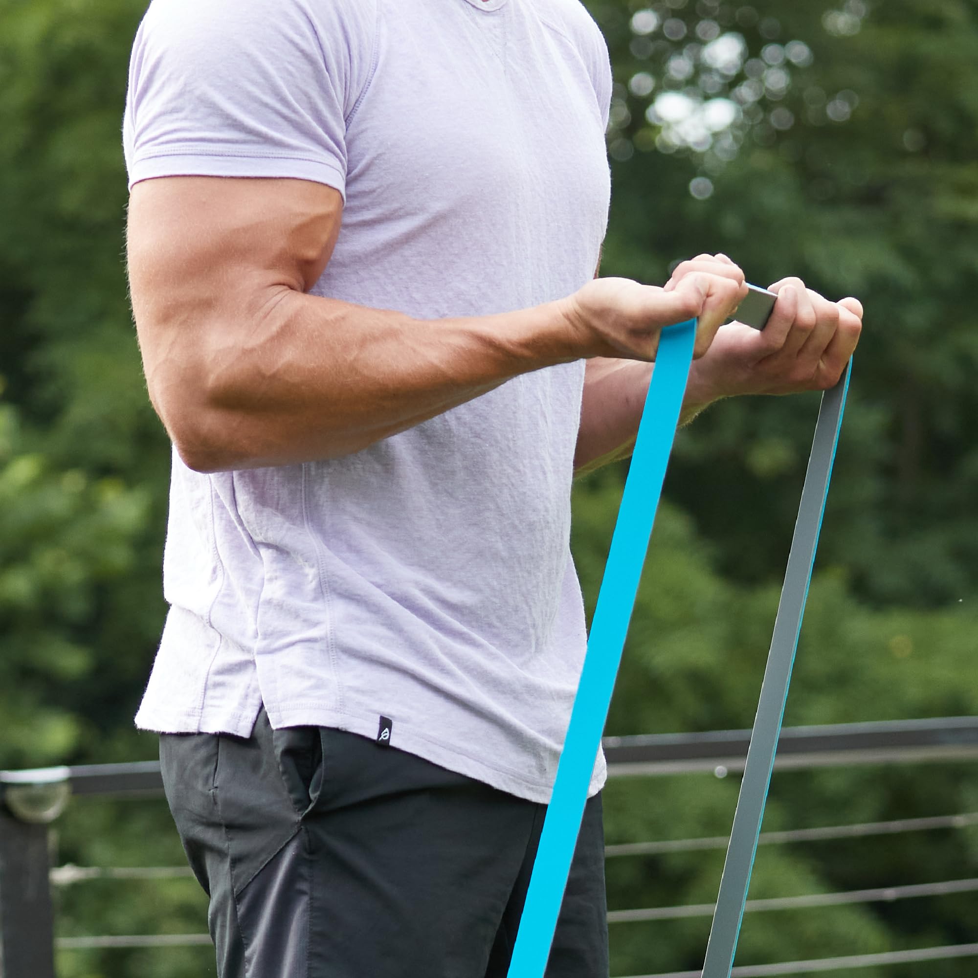 Premium BOSU Resistance Band Set - Heavy Duty Exercise Bands for Home Workouts, Strength Training, Yoga & Physical Therapy - Includes 5 Resistance Levels (Light to X-Heavy) for Full-Body Fitness & Muscle Toning