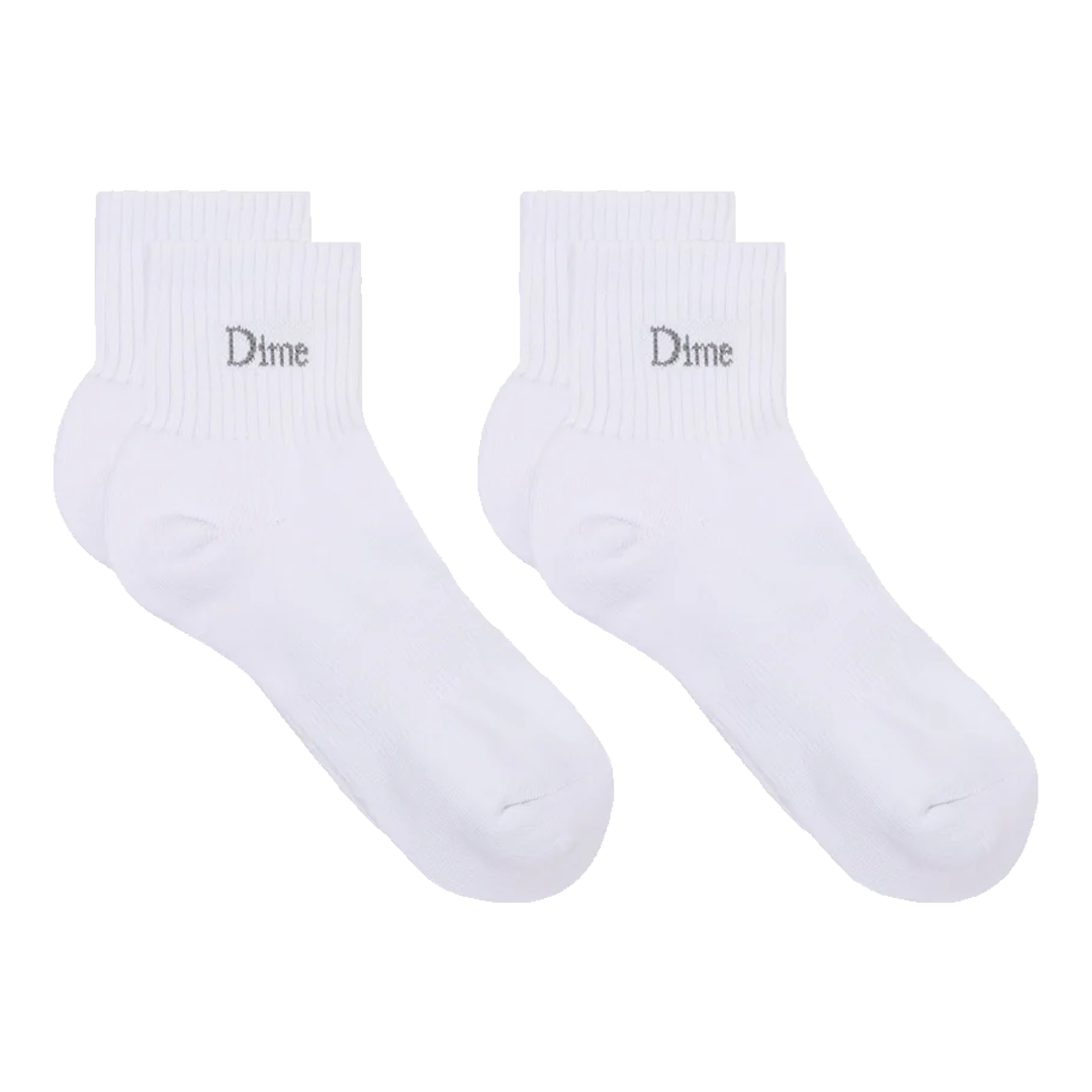Classic White Crew Socks 2-Pack - Soft Cotton Ankle Socks for Men & Women - Perfect for Casual Wear, Sports & Everyday Comfort