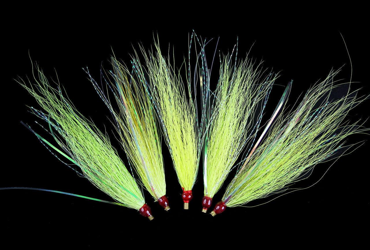 Premium Jigging World Slide Bucktail Teaser - Saltwater Fishing Lure for Striped Bass, Fluke & Bluefish - Ideal for Jigging, Casting & Trolling in Coastal Waters