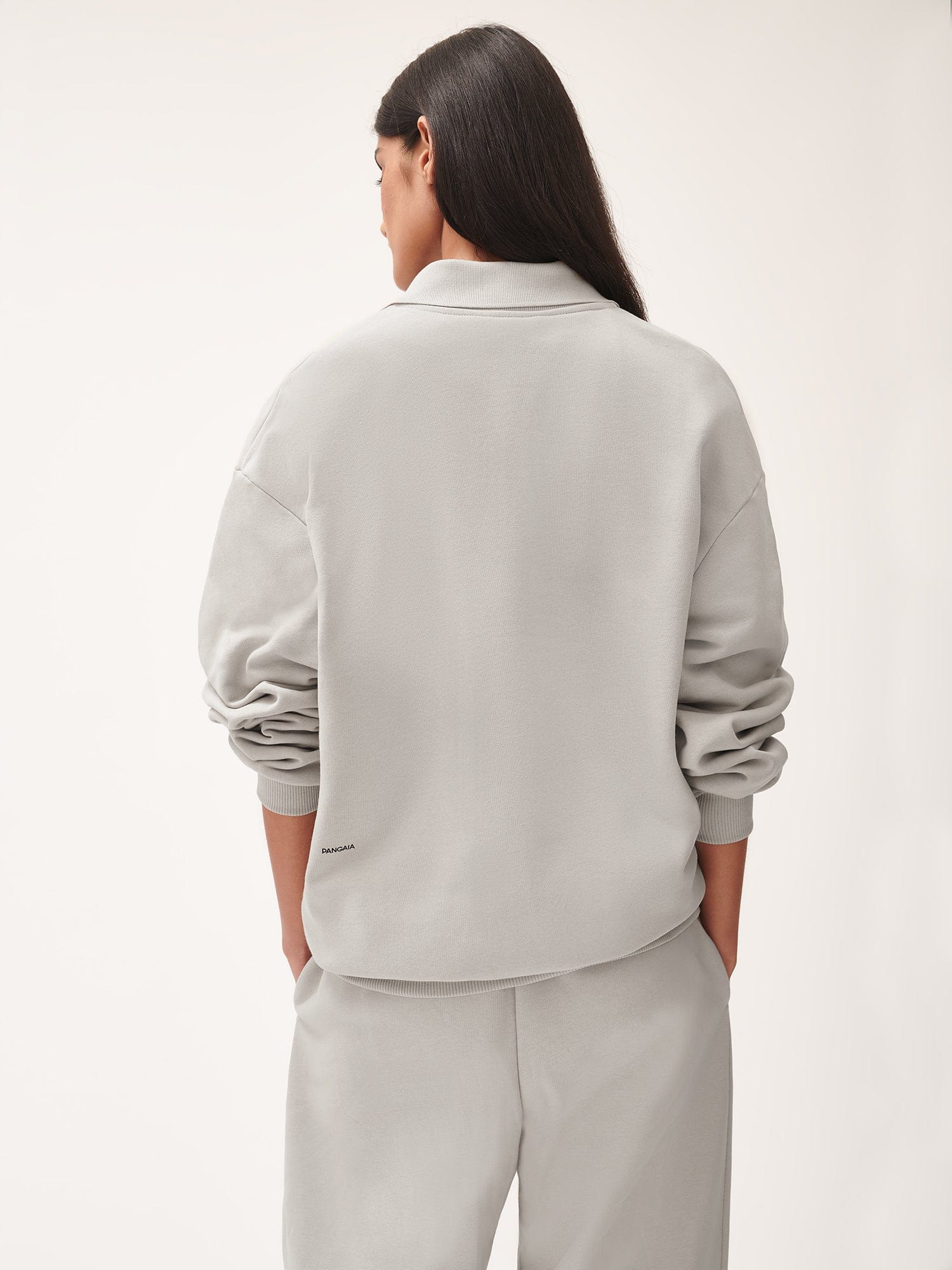 Women's DNA Heavyweight Polo Sweatshirt - Stone Grey | Comfortable & Stylish Casual Wear for Women | Perfect for Work, Gym & Everyday Outfits