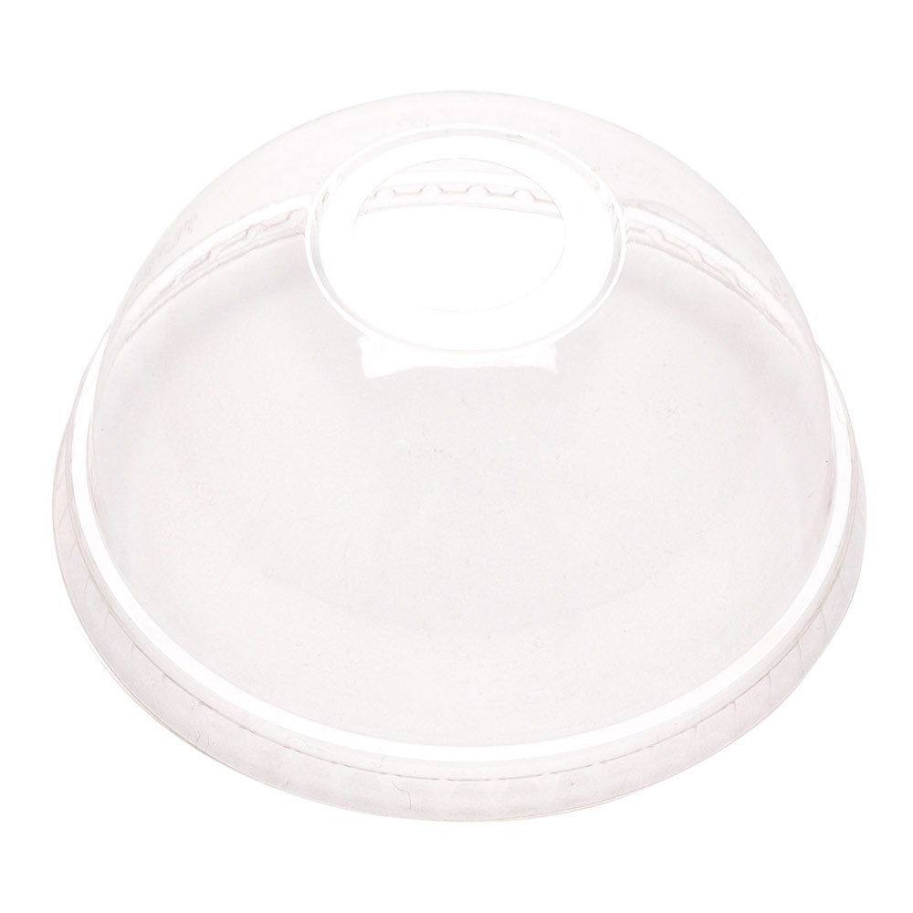 Eco-Friendly Round Clear PLA Plastic Drinking Cups with Dome Lids - Compostable, 3.75