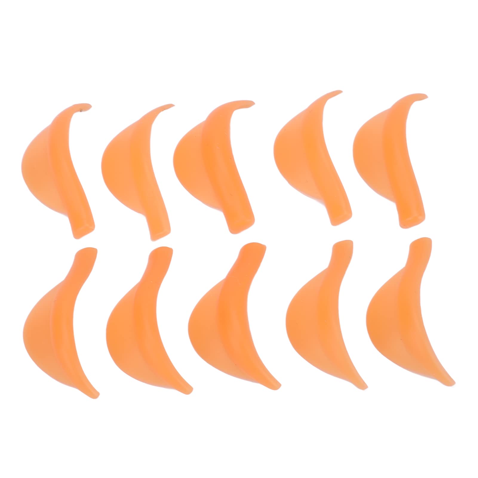 Lash Perm Pads & Eyelash Perm Rods - 5 Pairs of Long-Lasting Orange Perming Tools for Professional Lash Lifting | Perfect for Salon, Home Use & DIY Eyelash Styling