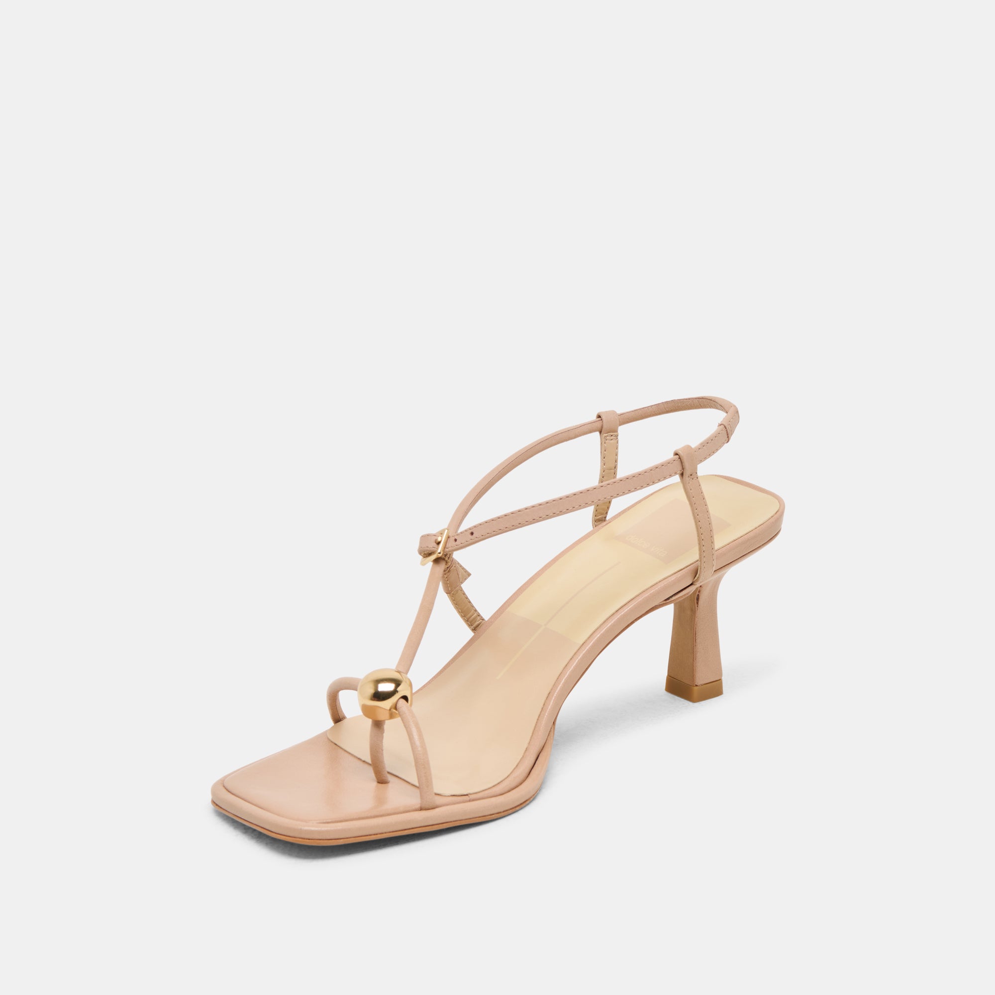 MYLEE Women's Light Tan Leather Heels - Comfortable High Heel Shoes for Work, Party & Evening Wear