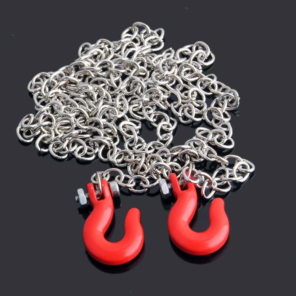 RC Metal Red Trailer Hook for AXIAL SCX10 CC01 D90 Rock Crawler - Off-Road Adventure
