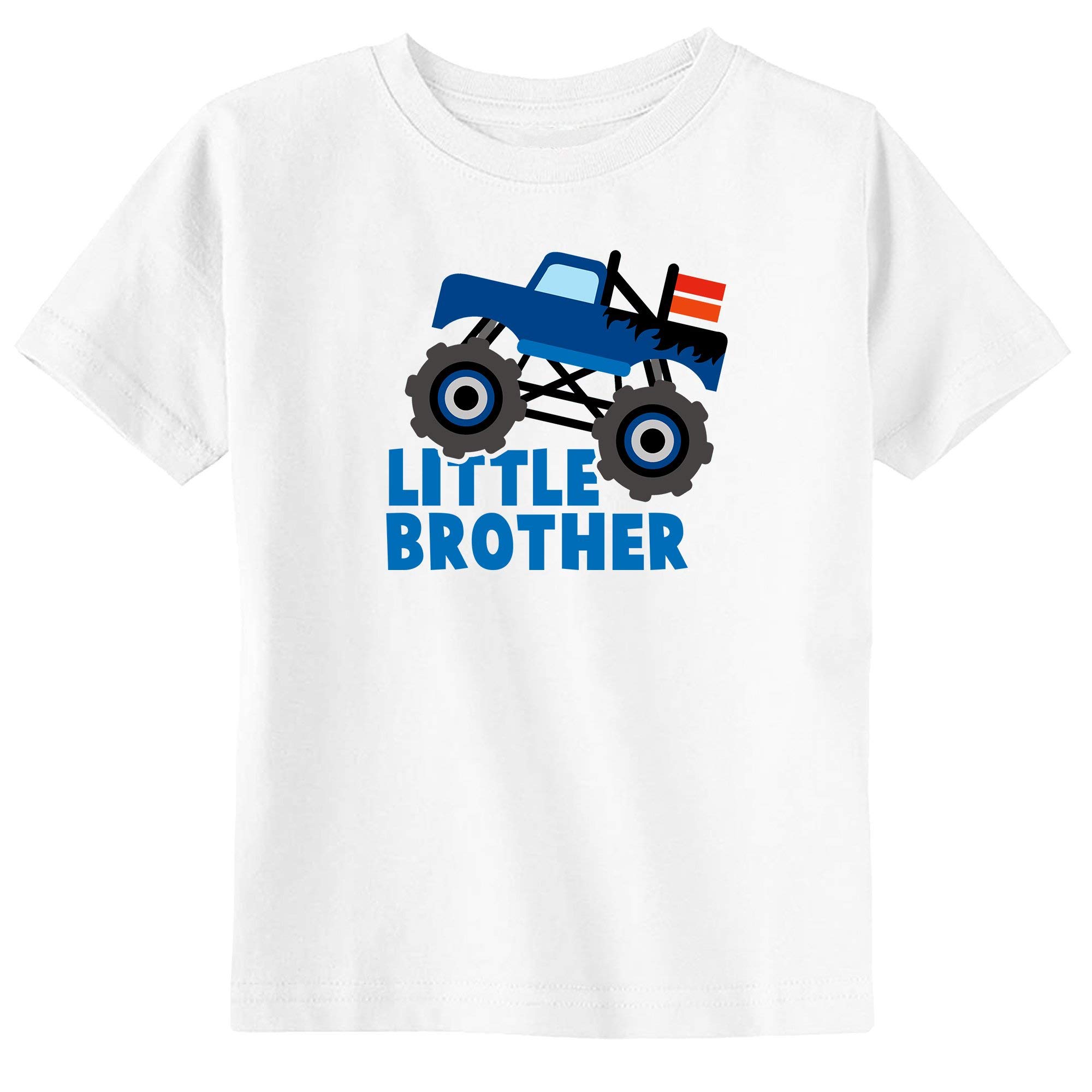 Little Brother Monster Truck Sibling Announcement Toddler T-Shirt - Cute Big Brother Gift for Boys & Girls - Perfect for Birthday, Christmas & Family Photo Outfits