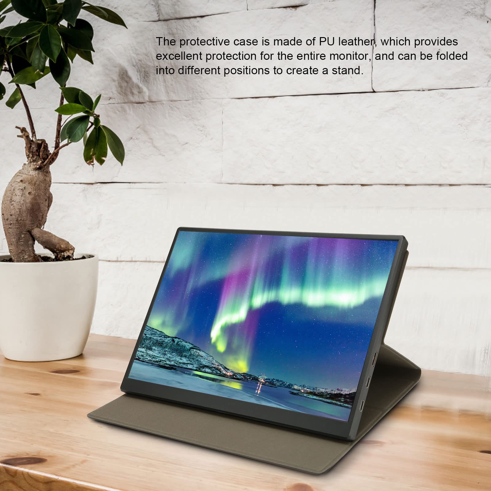 RvSky 10.5 Inch Portable Monitor - 1920x1280 FHD IPS Screen with PU Leather Case | Ultra Slim Mini Display for Laptop, PC, Gaming, Work & Travel | Perfect for Remote Work, Business Presentations & Entertainment On-The-Go