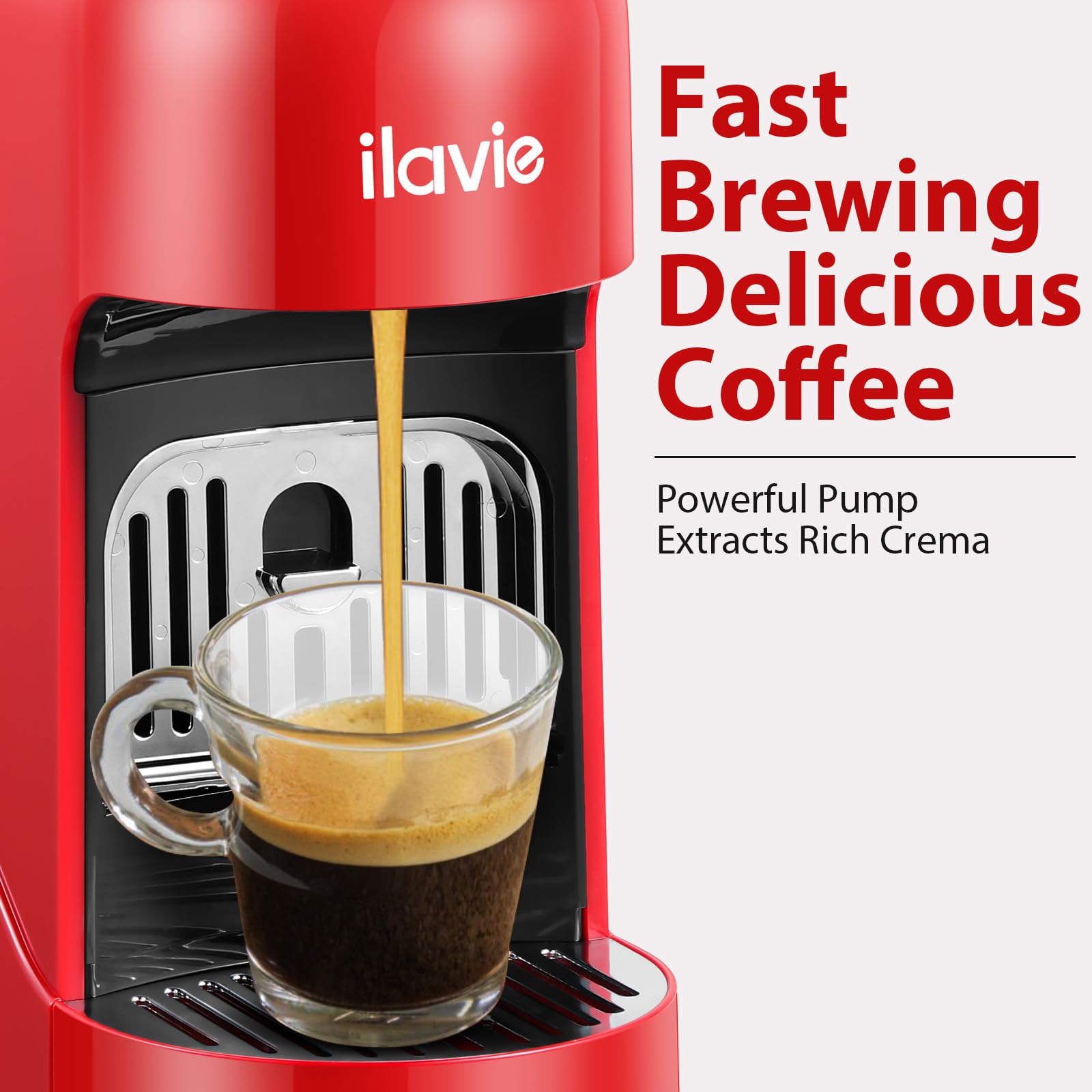 Nespresso Original Capsule Compatible Espresso Machine - 1400W, 19 Bar Pressure, 900ml Removable Water Tank for Home & Office Use - Perfect for Morning Coffee, Afternoon Breaks and Entertaining Guests