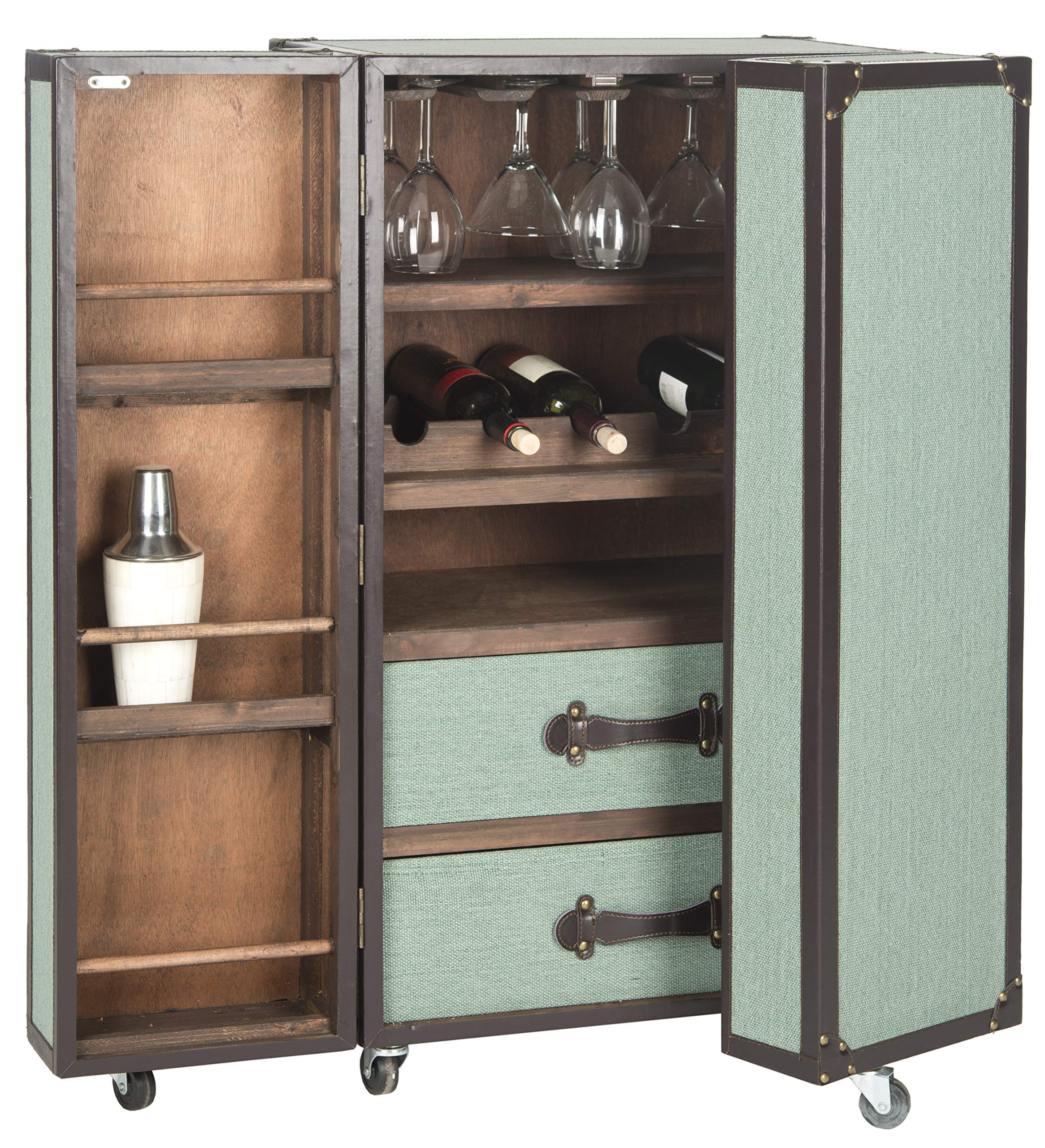Safavieh Home Collection Sage Bar Cabinet - Stylish Modern Liquor Storage for Living Room, Dining Room & Home Bar Decor