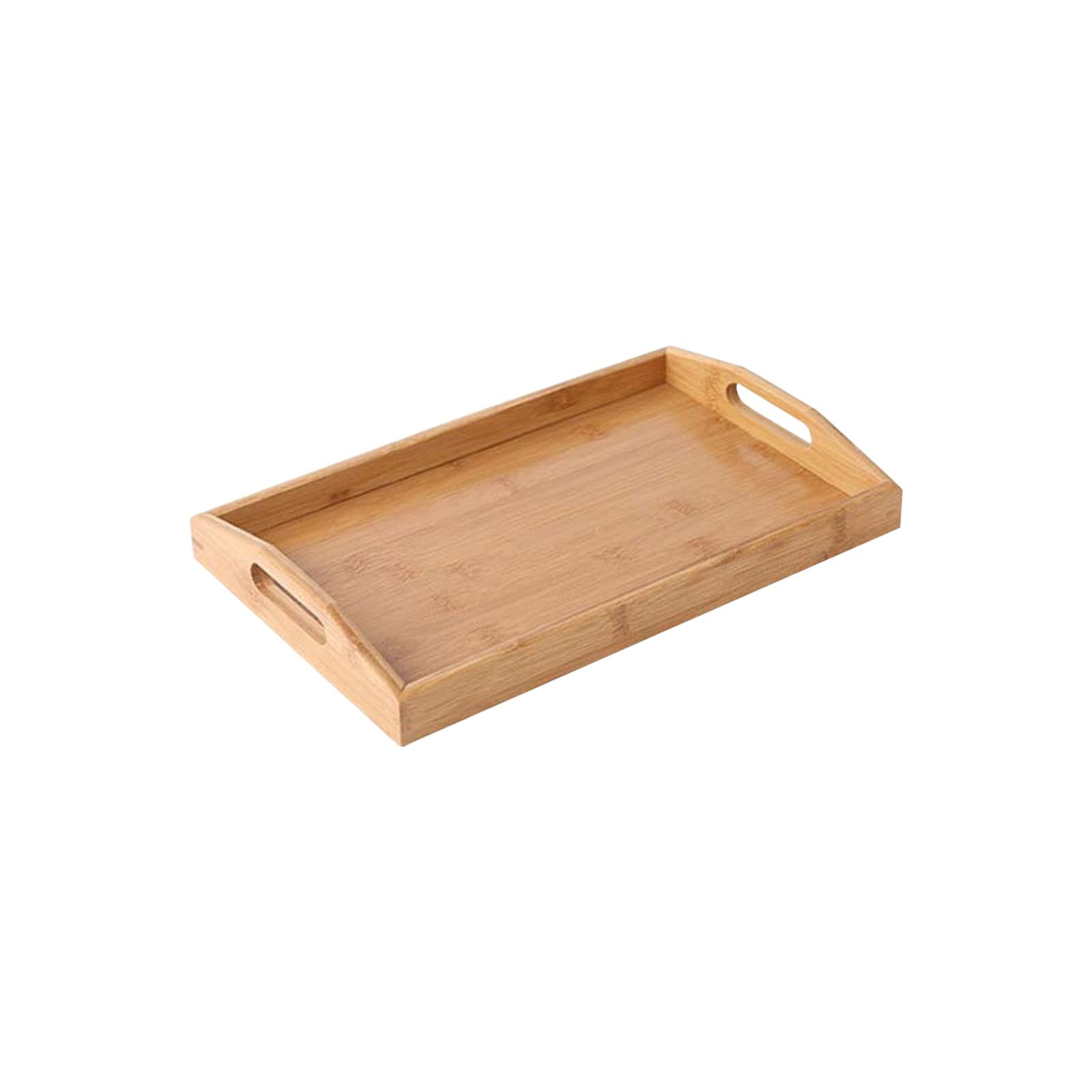 Premium Bamboo Serving Tray - Multi-Purpose Wooden Tea Cup Tray for Home, Hotel & Restaurant Use - Ideal for Bread, BBQ, Tea Service & Entertaining