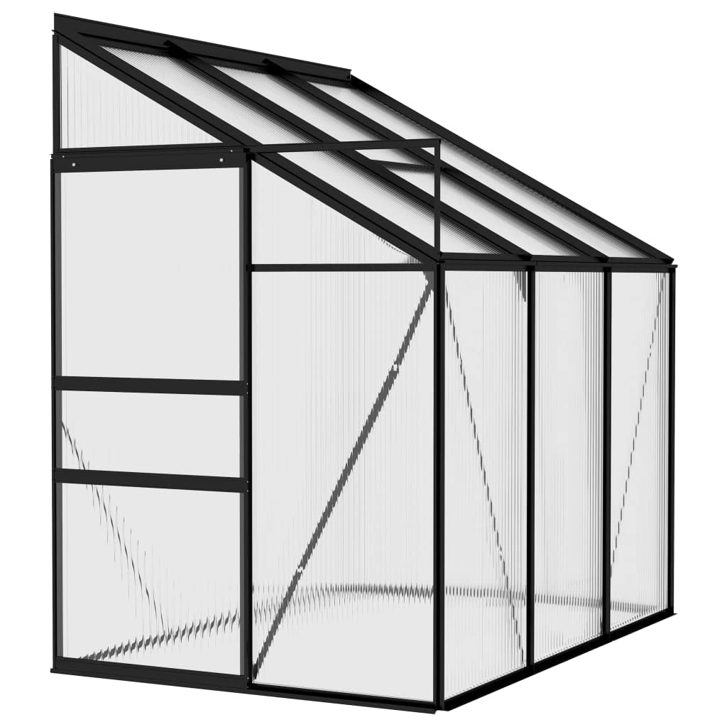 vidaXL Aluminum Greenhouse in Anthracite - Durable Plant House for Indoor & Outdoor Gardening - Available in Multiple Sizes - Perfect for Backyards, Balconies & Urban Farming