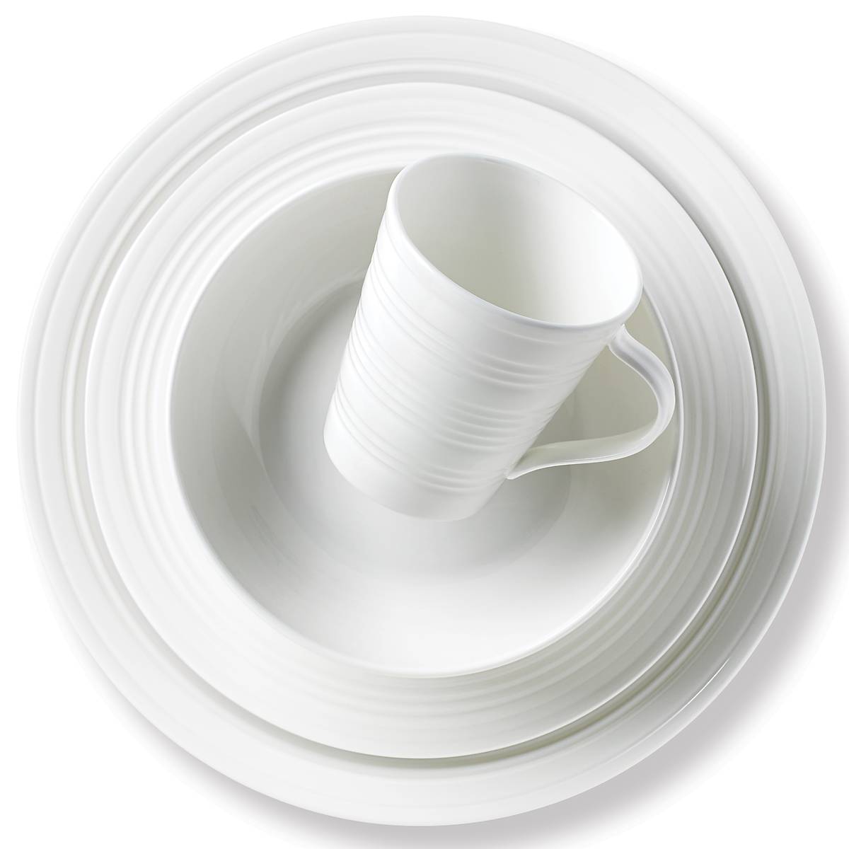 Tin Can Alley 4-Piece Place Setting - Rustic Dinnerware Set for Farmhouse & Vintage Style Dining - Perfect for Everyday Meals, Parties & Special Occasions