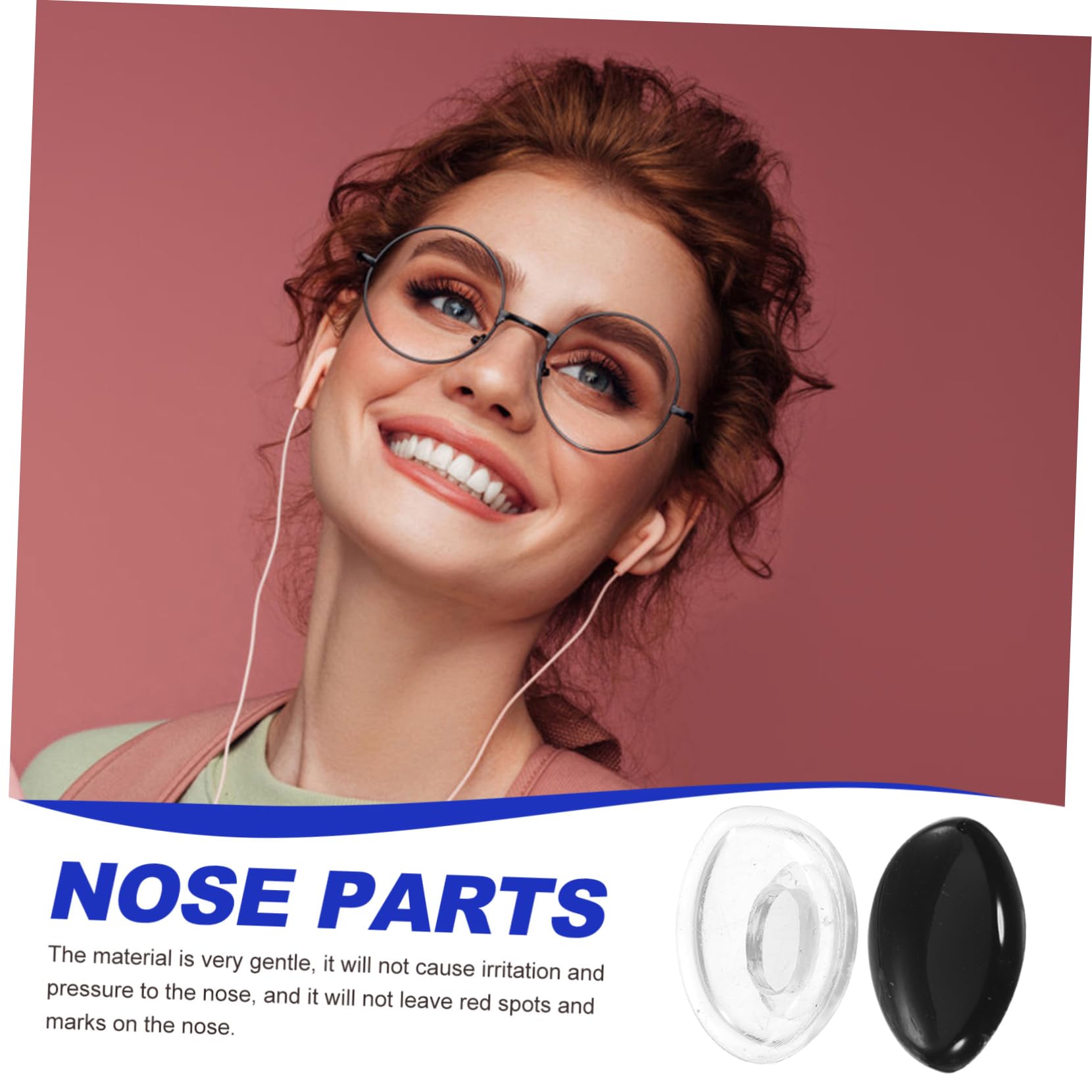 Anneome 4 Pairs Silicone Nose Pads for Kids Glasses - Soft Comfortable Nose Cushions, Children's Eyewear Accessories & Repair Parts - Perfect for School, Reading, and Daily Wear