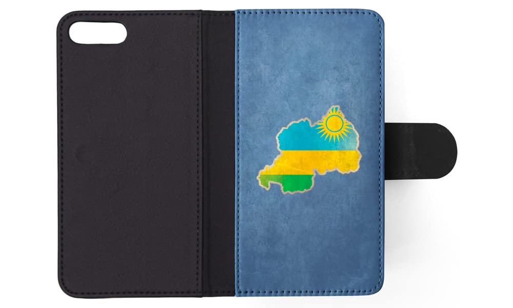 Rwanda National Flag Flip Wallet Phone Case for Apple iPhone 7 Plus & iPhone 8 Plus - Stylish Protective Cover for Everyday Use and Travel