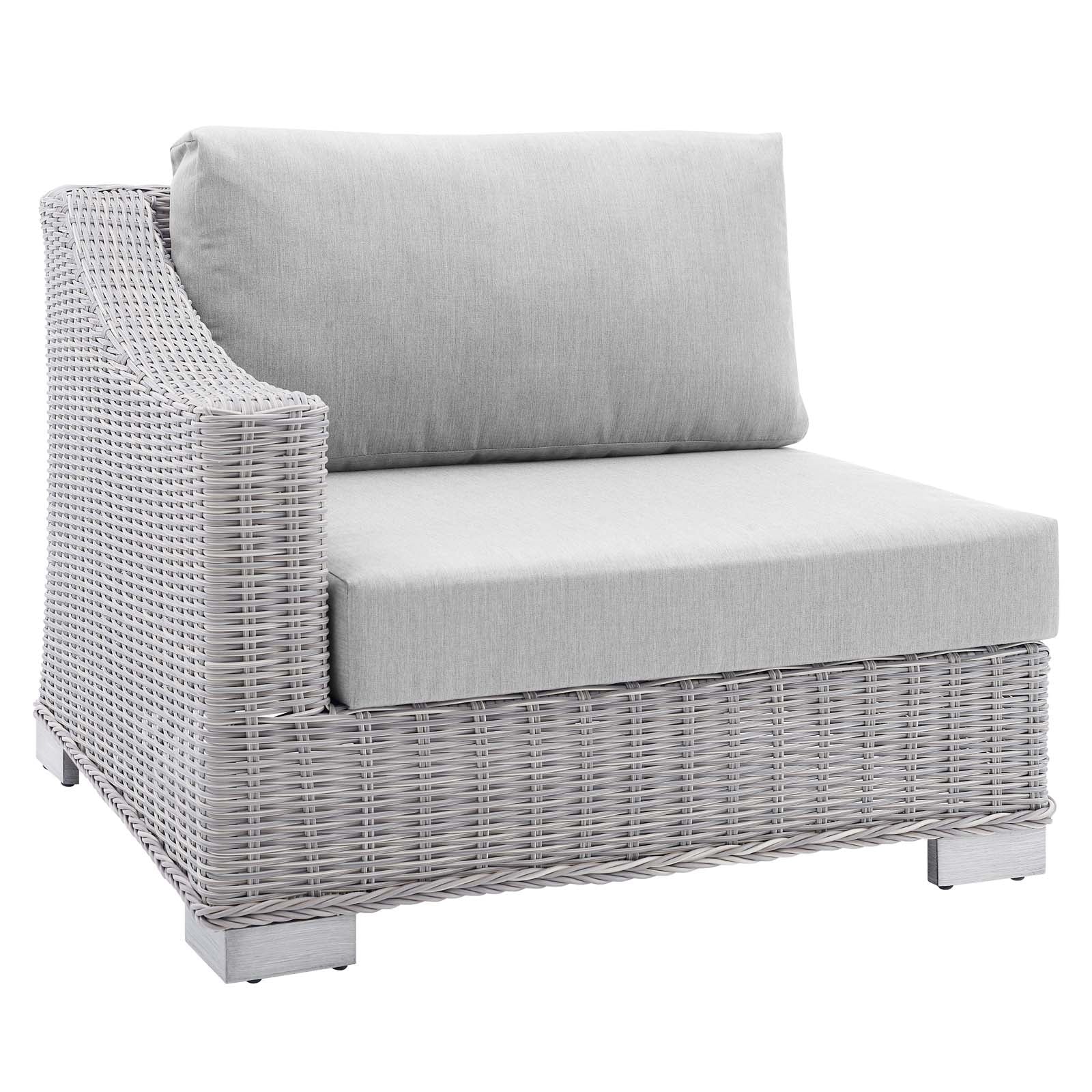 Conway Sunbrella® Outdoor Patio Wicker Rattan 6-Piece Furniture Set - Durable All-Weather Rattan Sofa Set for Garden, Poolside & Backyard Relaxation