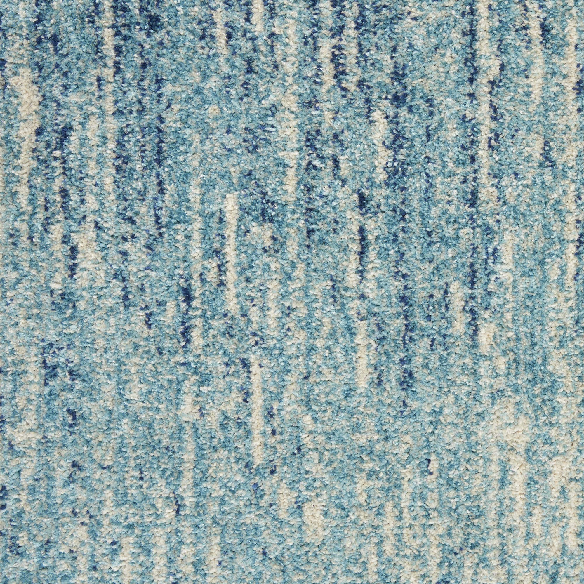 Nourison Passion Abstract Navy/Light Blue 8' x 10' Area Rug - Easy Clean, Non-Shedding, Stain Resistant - Perfect for Bedroom, Living Room, Dining Room & Kitchen Decor (8x10)