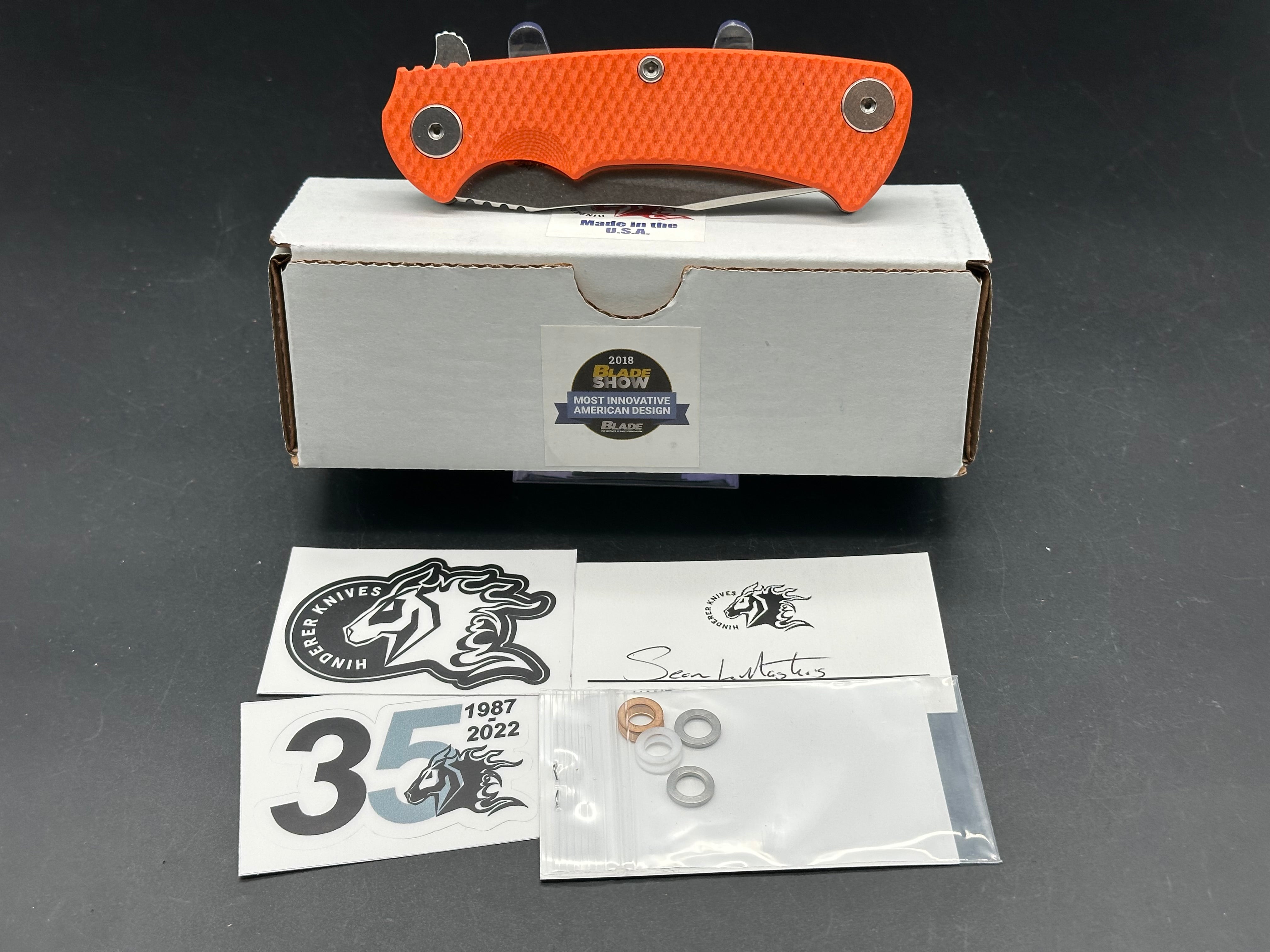 Hinderer Project X Folding Knife - Orange G10 Handle & Magnacut Blade | EDC, Camping, Survival Gear