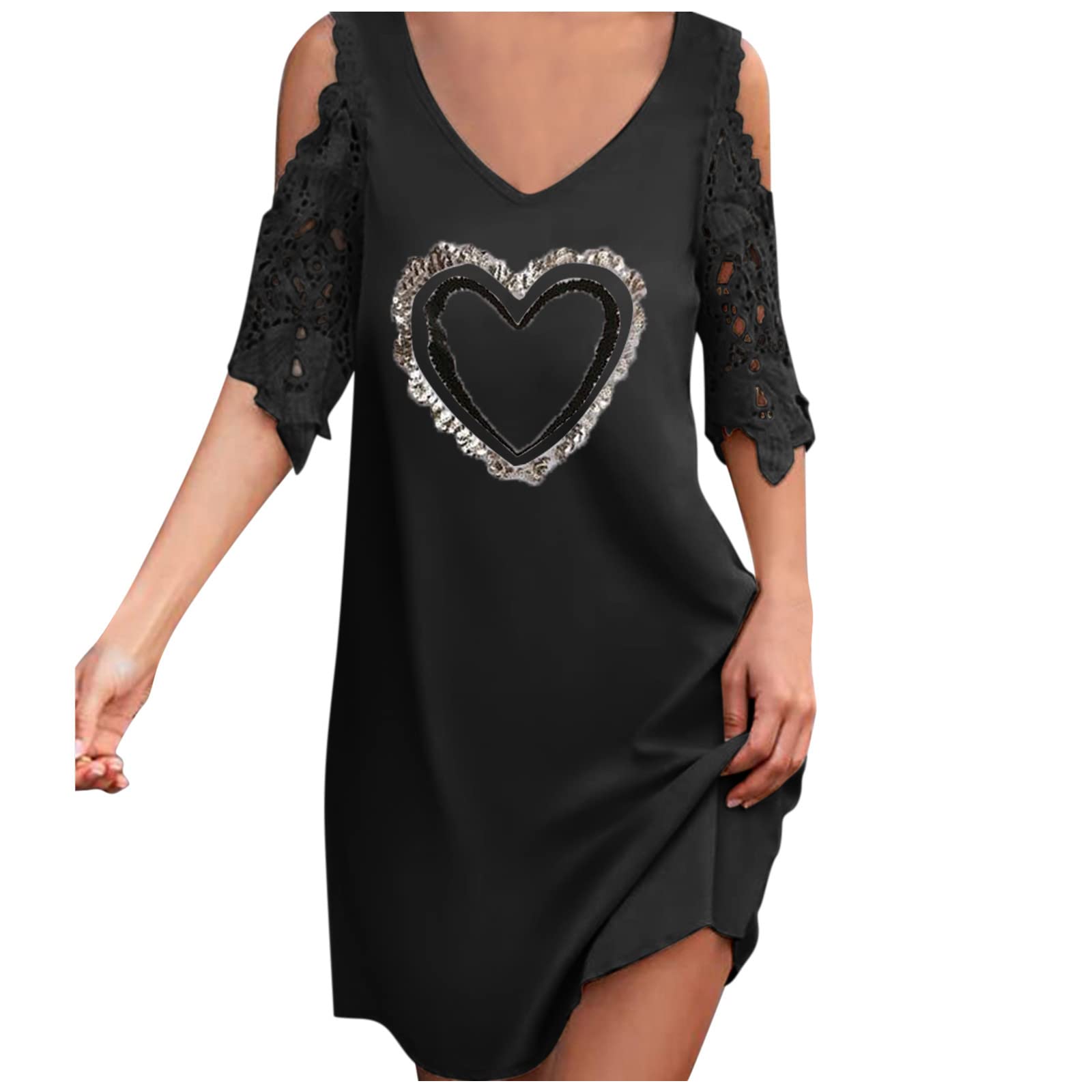 Trendy Women's Strappy Cold Shoulder Shirt Dress - Summer & Spring Long Casual Dress for Petite Women | Perfect for Beach Vacations, Date Nights & Outdoor Brunch