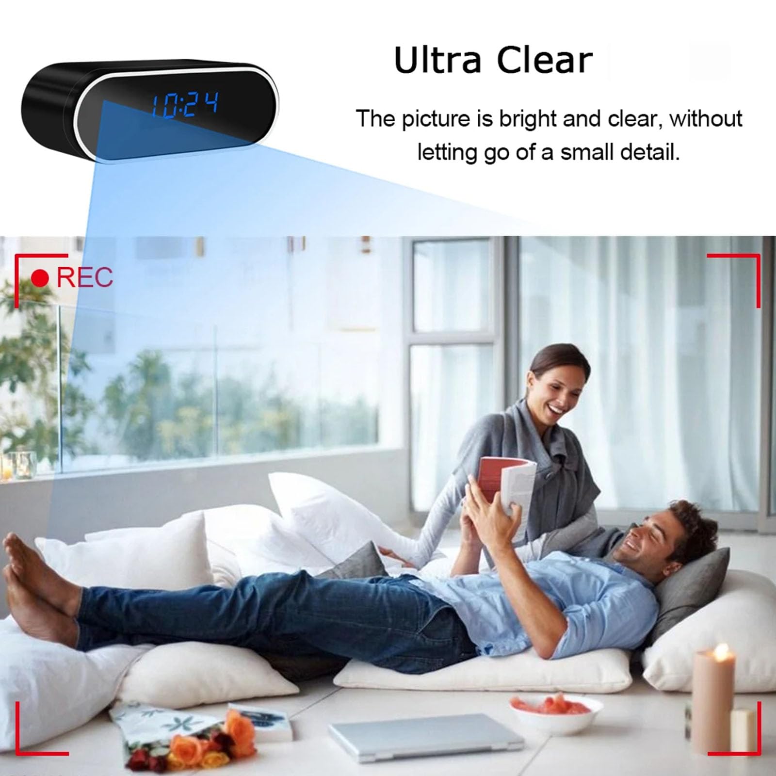 FKINGLRK Mini Security Camera 1080P HD - WiFi Indoor Camera with Night Vision, Motion Detection & 2-Way Audio - Ideal for Home Monitoring, Baby/Pet Watching, Office Surveillance