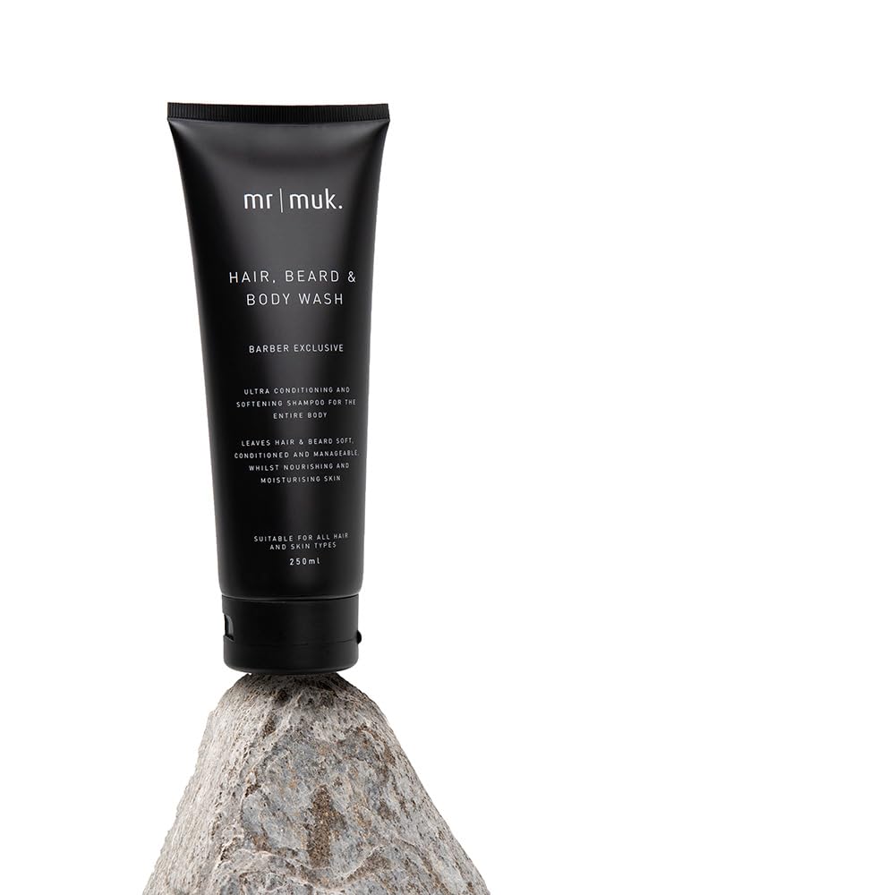 Mr MUK All-in-One Hair, Beard & Body Wash for Men - Natural & Hydrating Shampoo & Body Cleanser - Perfect for Gym, Travel & Daily Use