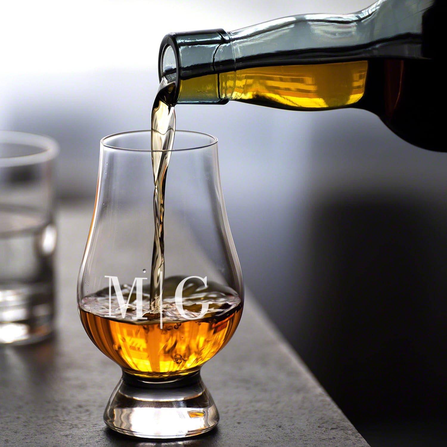 Personalized Engraved Whiskey Stone Set with 6 Glencairn Tasting Glasses - Ideal Gift for Whiskey Lovers, Bourbon Enthusiasts & Home Bars - Perfect for Chilling Whiskey Without Dilution, Dinner Parties & Special Occasions