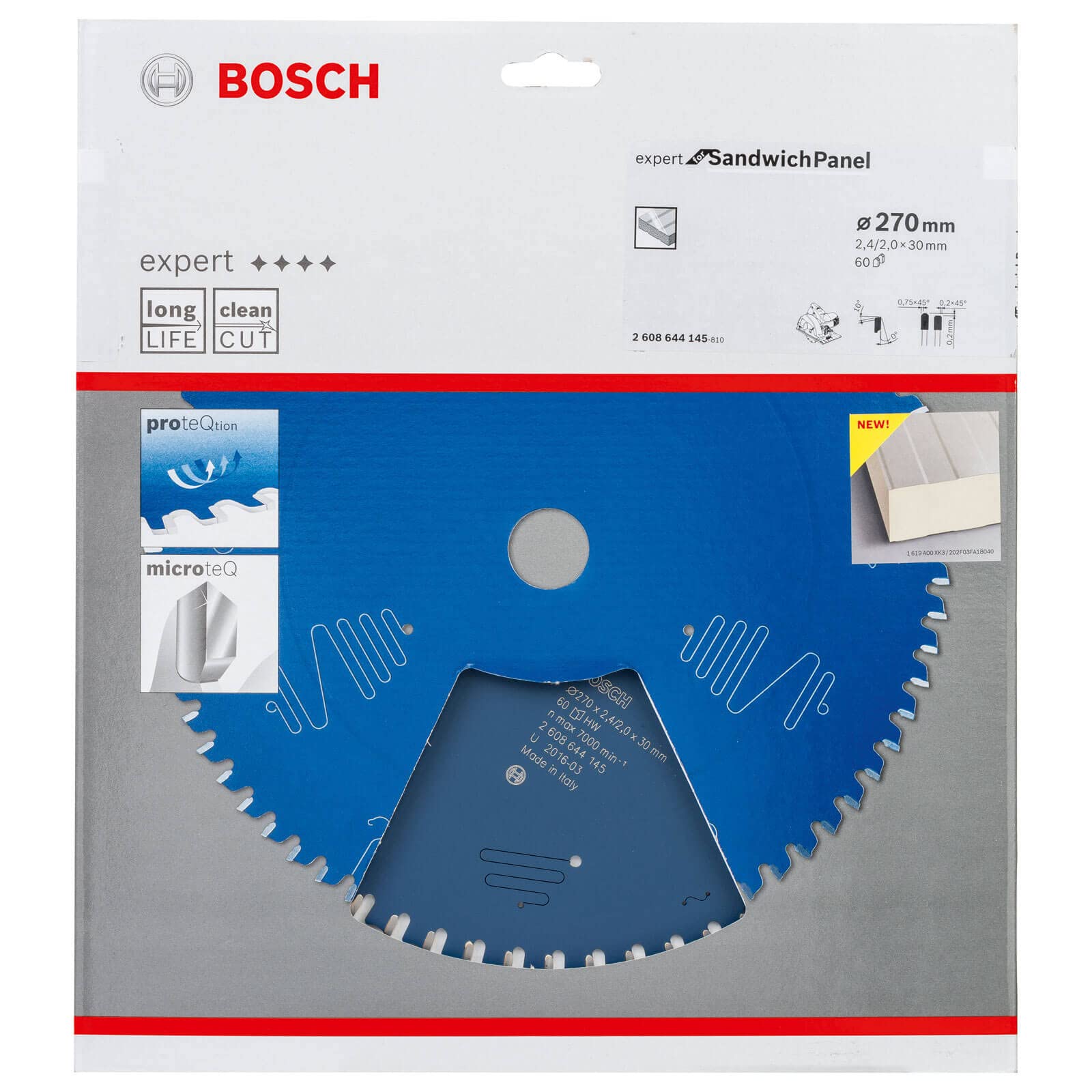 Bosch 2330226 7-1/4 Inch Circular Saw Blade with 24 Teeth - Premium Carbide Tipped for Fast, Smooth Cuts in Wood & Plywood - Ideal for DIY Projects, Carpentry, and Construction Work