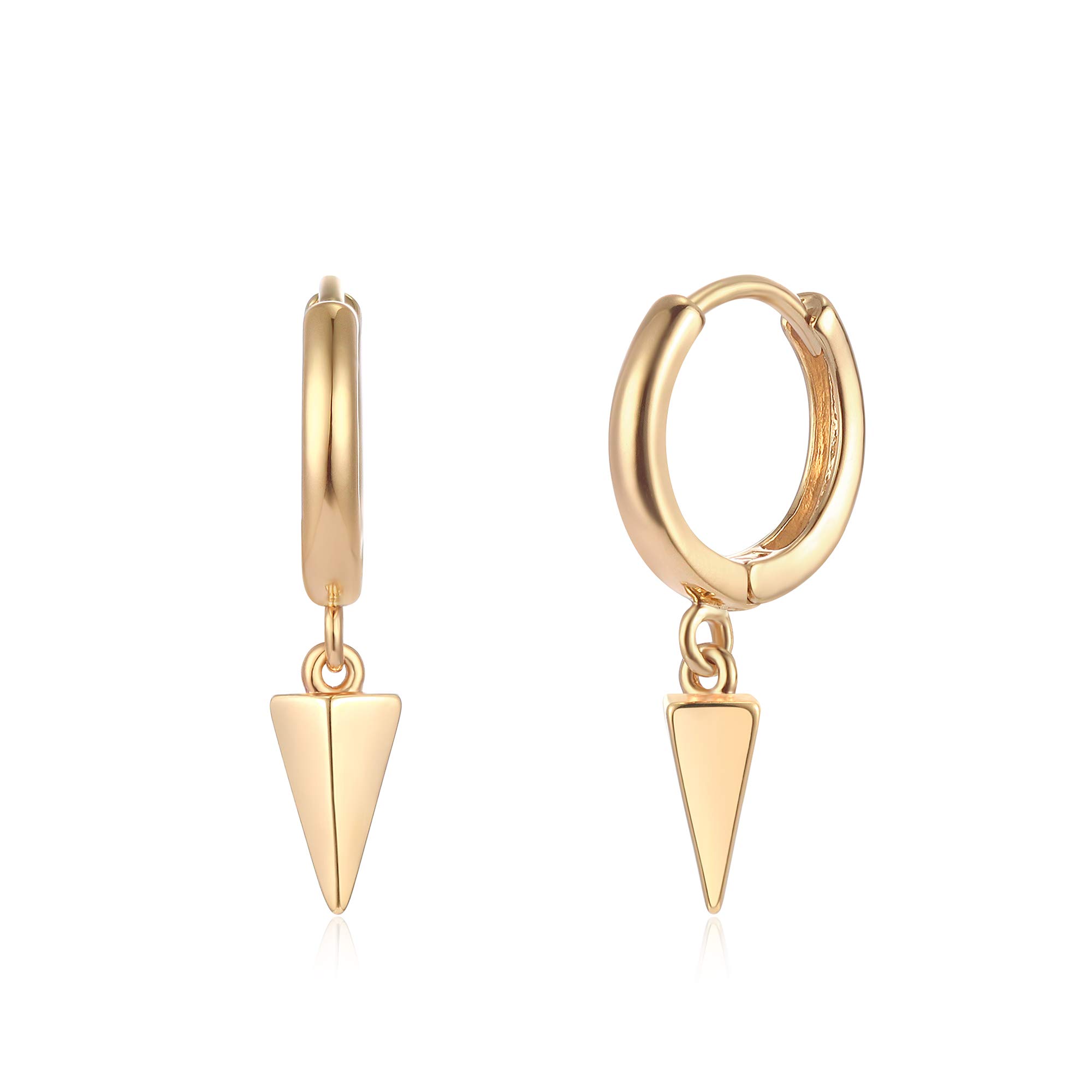 VACRONA 14k Gold Plated Heart Huggie Hoop Earrings for Women - Small Dainty Hoops for Everyday Wear, Gift Giving & Special Occasions