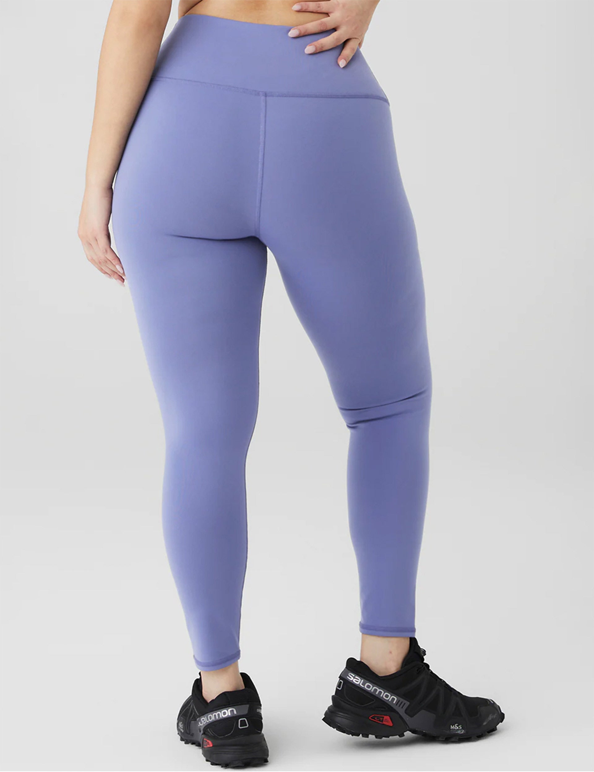 7/8 High Waisted Airbrush Leggings for Women - Infinity Blue | Tummy Control Yoga Pants | Workout, Running & Lounge Wear