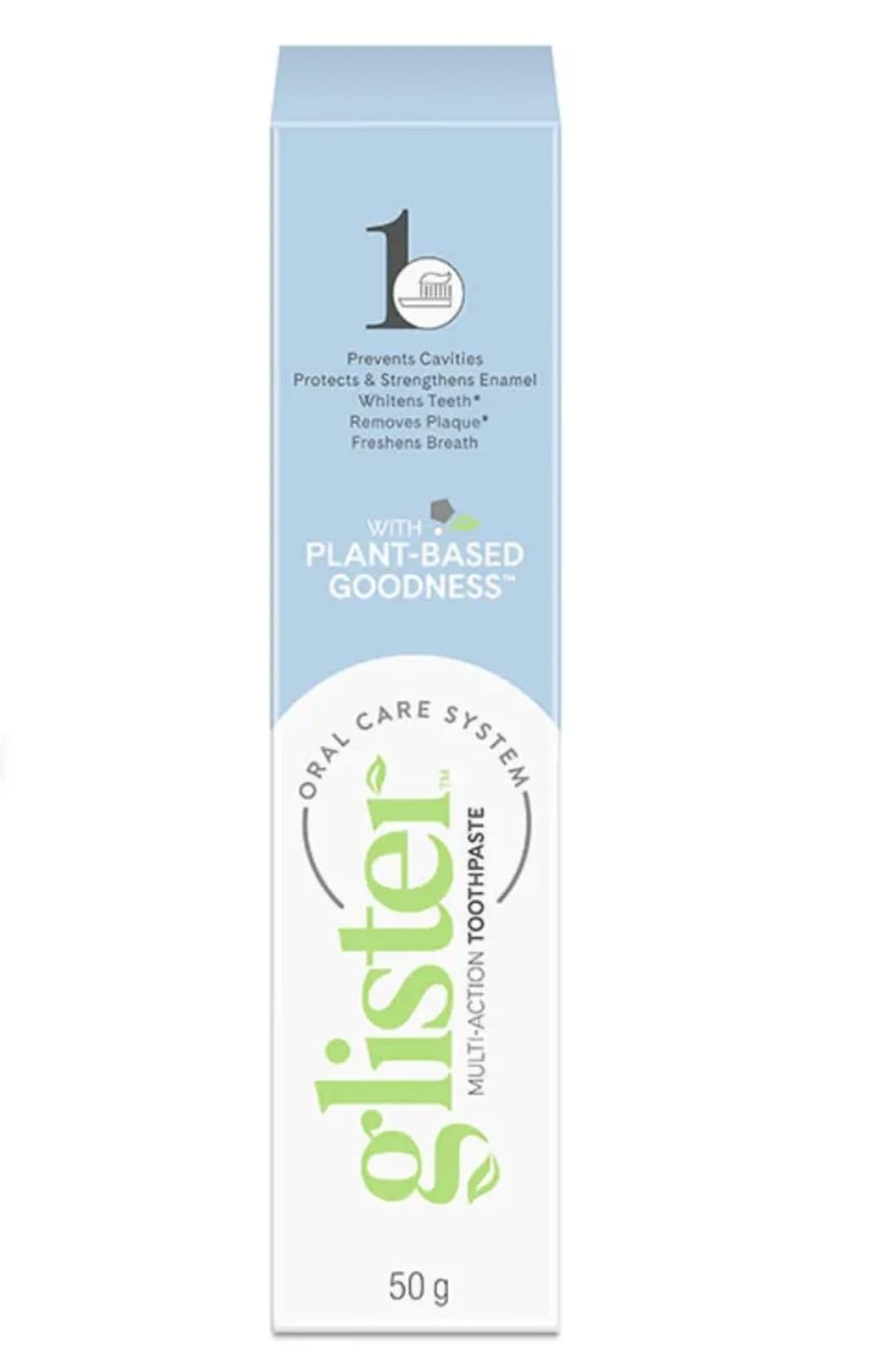 Glister Multi-Action Fluoride Toothpaste 150ml (200g) - Whitening Toothpaste for Stain Removal & Teeth Whitening - Fresh Breath & Cavity Protection - Ideal for Daily Oral Care & Travel