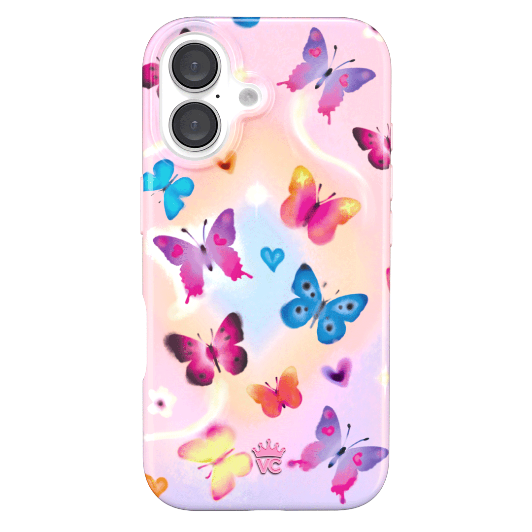 Aura Butterfly iPhone Case - Elegant Floral Design Protective Cover for iPhone 12/13/14/15 Pro Max - Perfect for Everyday Use, Travel & Special Occasions