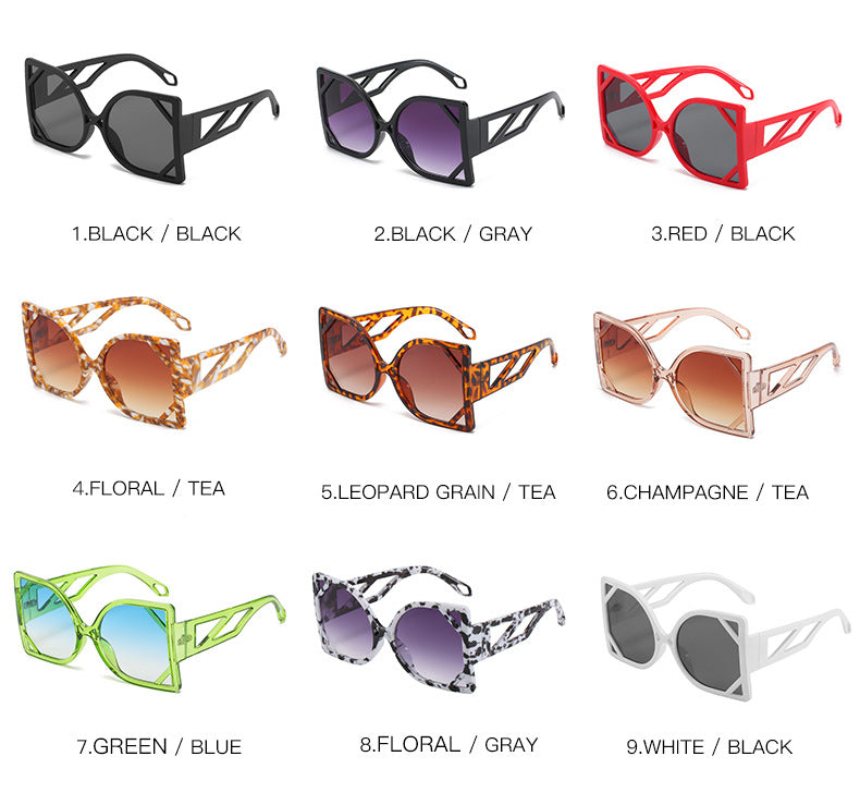 2024 Trendy Oversized Square Sunglasses for Women & Men - UV Protection Fashion Shades - Perfect for Beach, Driving & Outdoor Activities