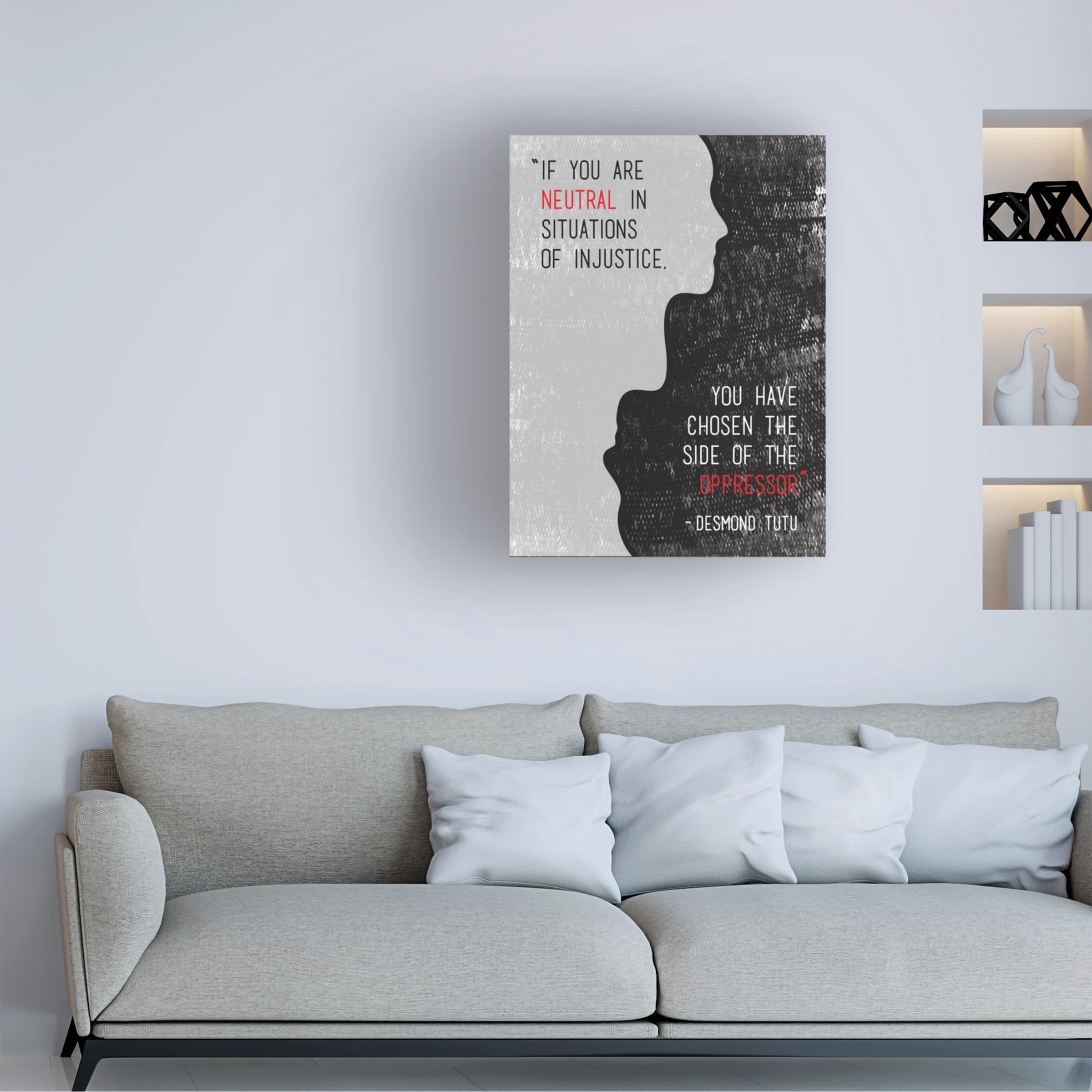 Trademark Fine Art 'Injustice' Canvas Wall Art Print by Tenisha Proctor - Modern Home Decor for Living Room, Bedroom & Office