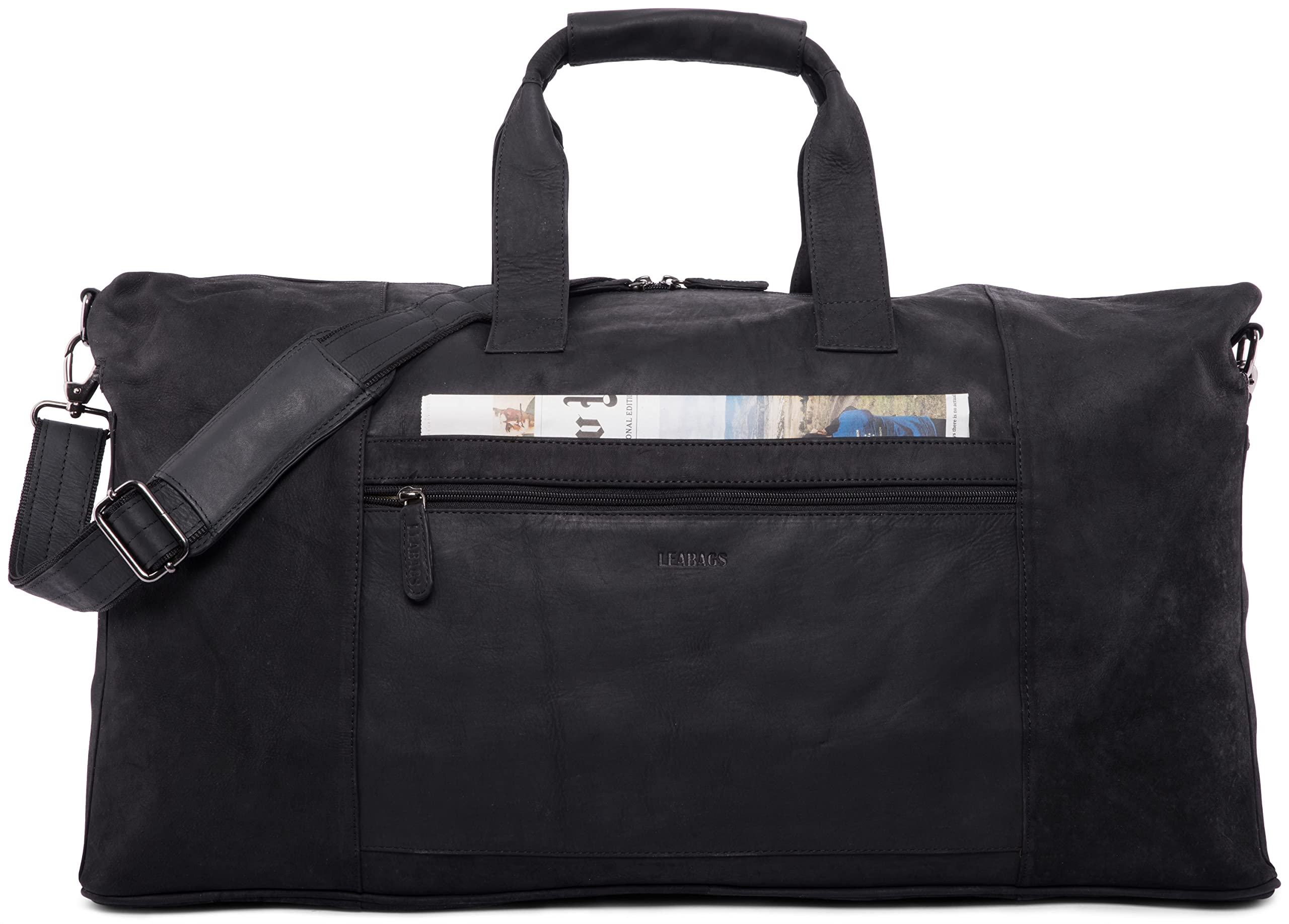 **Genuine Buffalo Leather Travel Bag - Vintage Style Weekender Bag, Cabin Size Flight Duffel & Sports Gym Bag for Men & Women | Perfect for Weekend Getaways, Air Travel & Workouts**