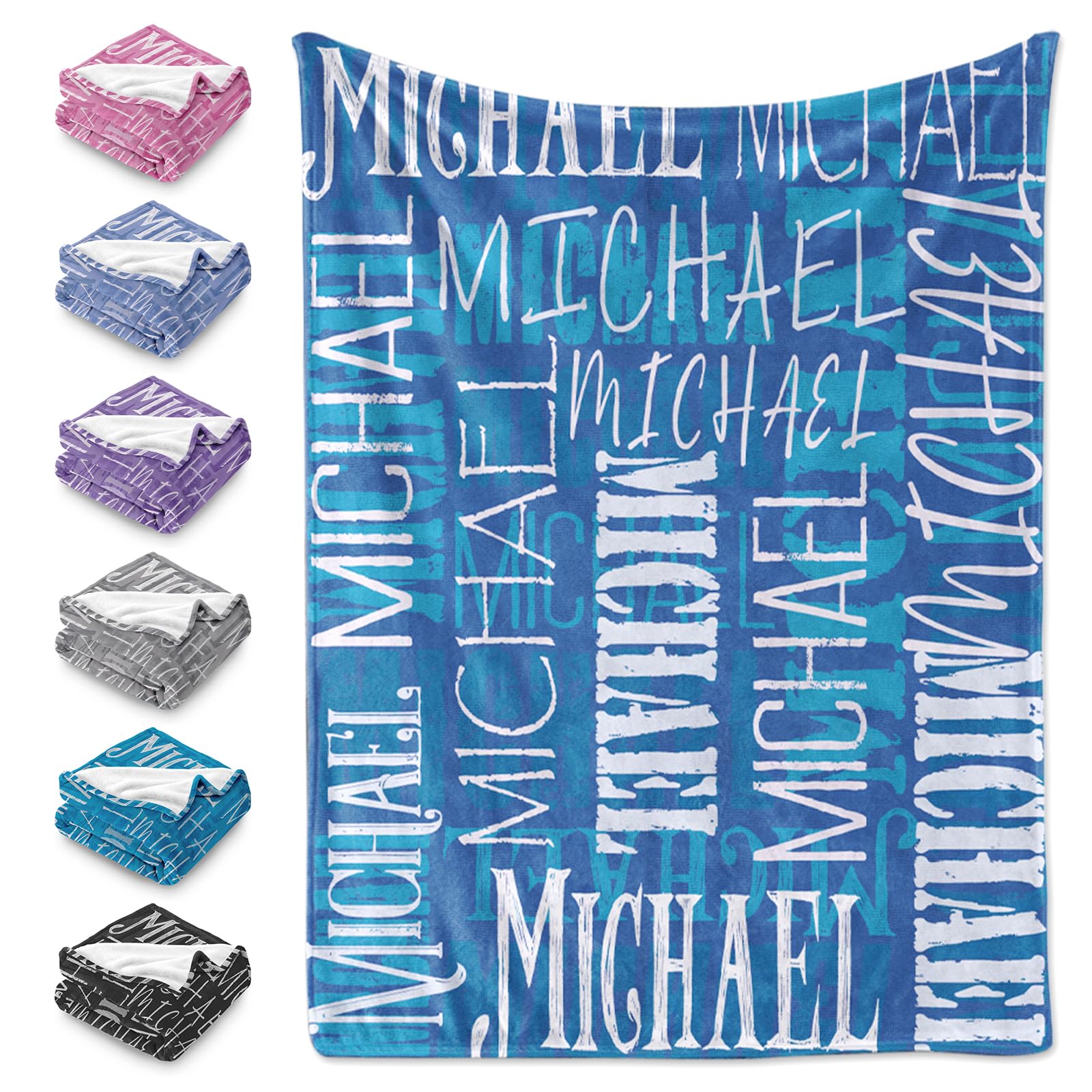 Personalized Yoke Style Blankets for Kids & Adults - Custom Name Baby Blanket, Christmas Birthday Valentine's Day Gift for Mom - Cozy Home Decor, Nursery Essentials & Thoughtful Present Idea