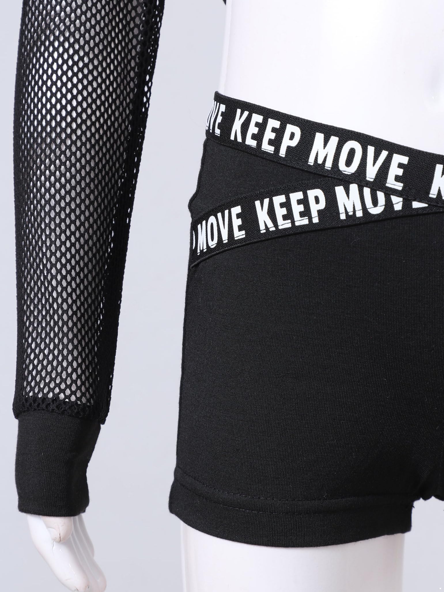 Girls Hip Hop Dance Outfit - 3 Piece Crop Top & Booty Shorts Set for Street Dance, Jazz, Ballet & Performance | Cool & Comfortable Dancewear for Kids & Teens