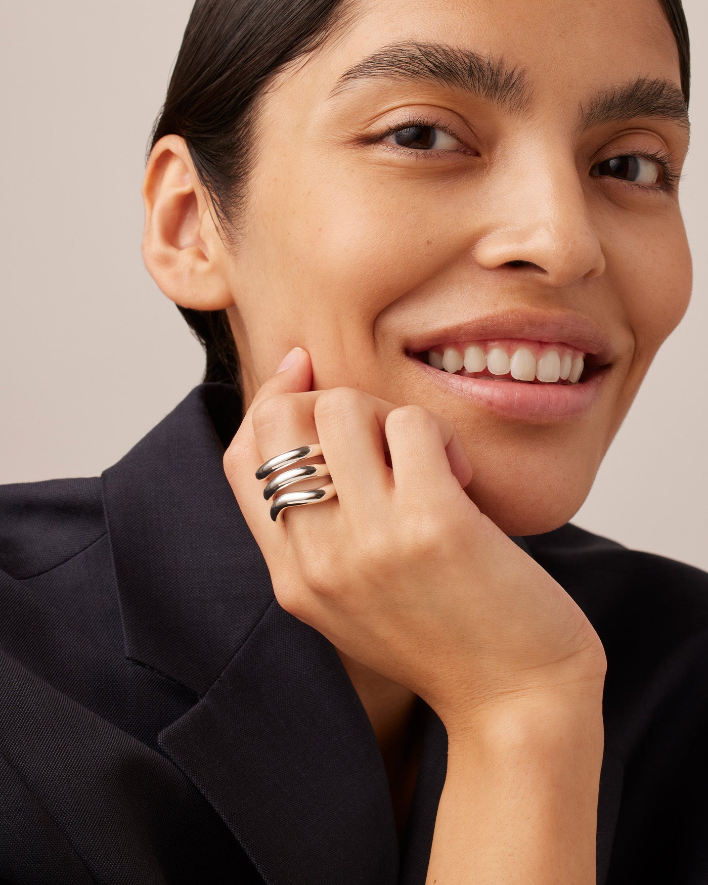 Sterling Silver Gala Ring for Women - Elegant Statement Jewelry for Parties, Weddings & Special Occasions