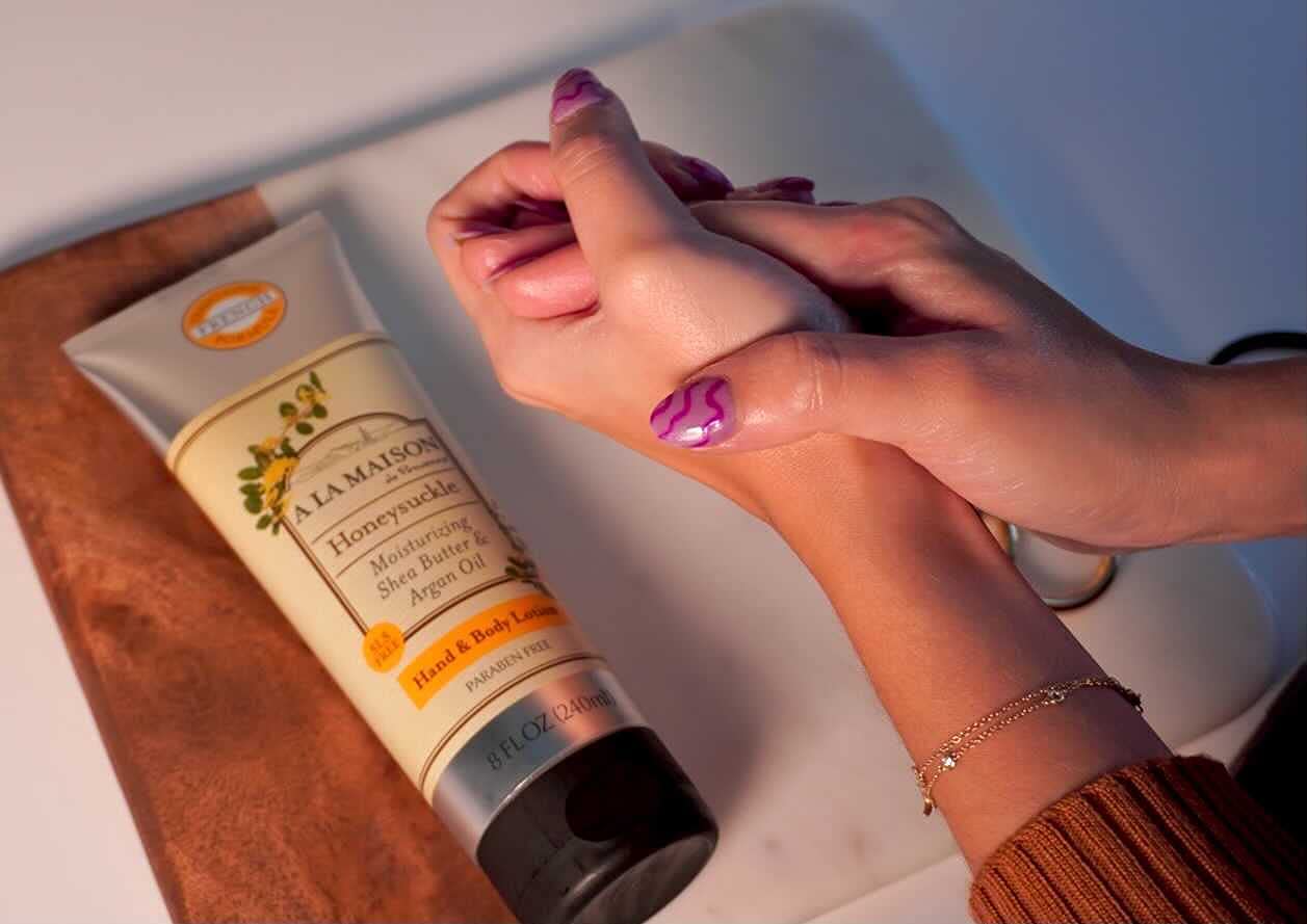 A LA MAISON Honeysuckle Body Lotion 8 oz - Hydrating & Nourishing Moisturizer for Dry Skin | Perfect for Daily Use & Gift Giving