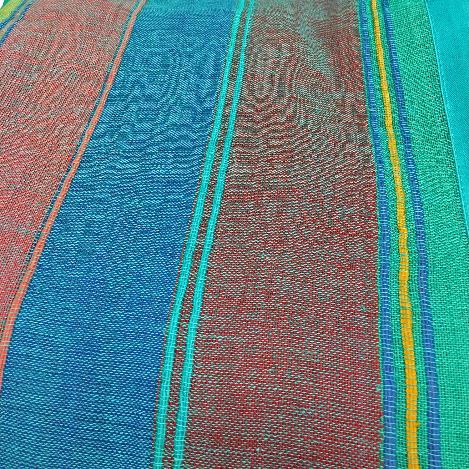 Indian Handwoven Lightweight Cotton Striped Queen Size Coverlet Bedspread - Breathable Summer Bedding for Home Decor & Guest Room