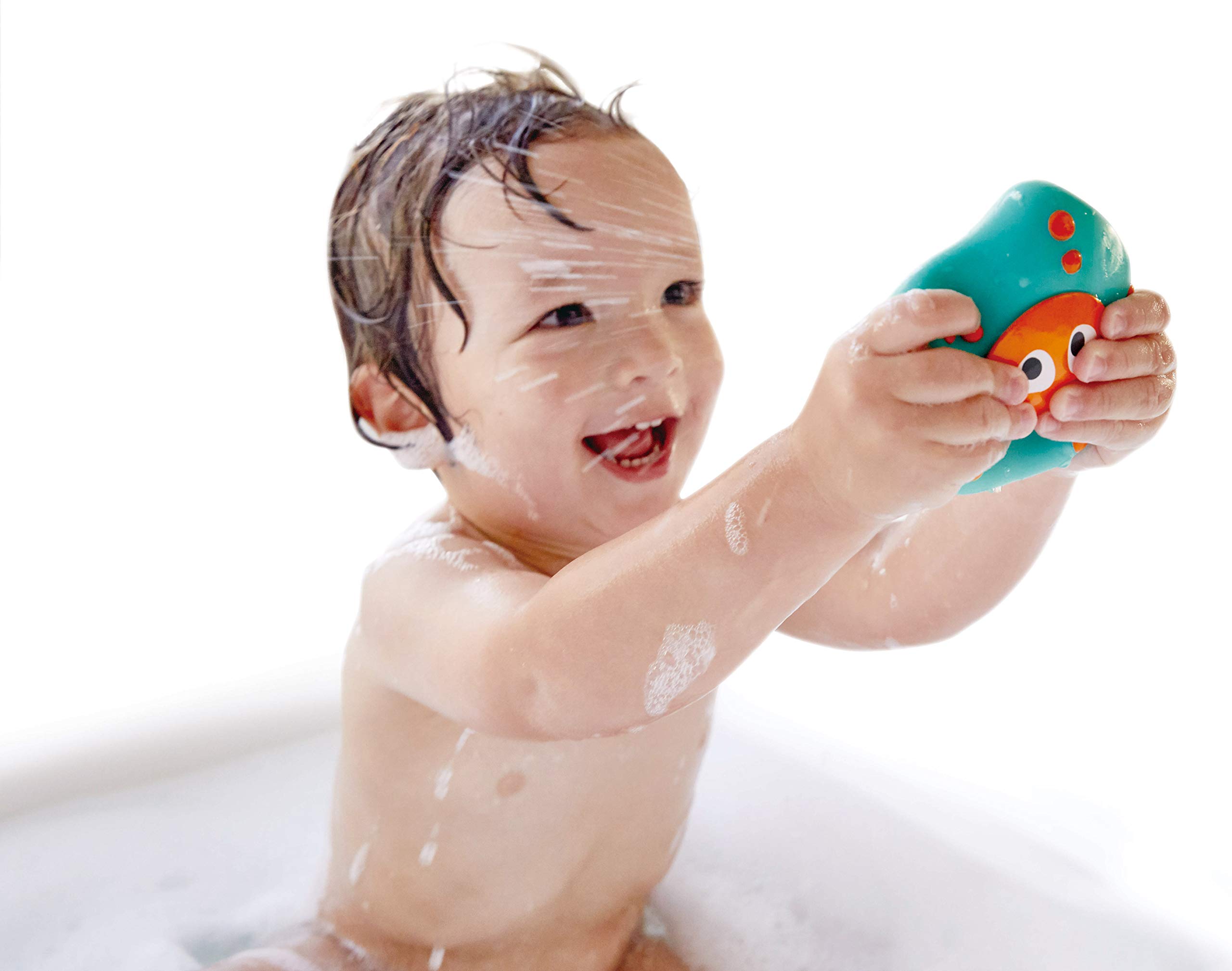 Hape Ocean Floor Squirters Bath Toys for Babies & Toddlers - Non-Toxic Silicone Octopus & Starfish Set with Water Spouting & Suction - Fun Learning Toys for Bathtime & Pool Play