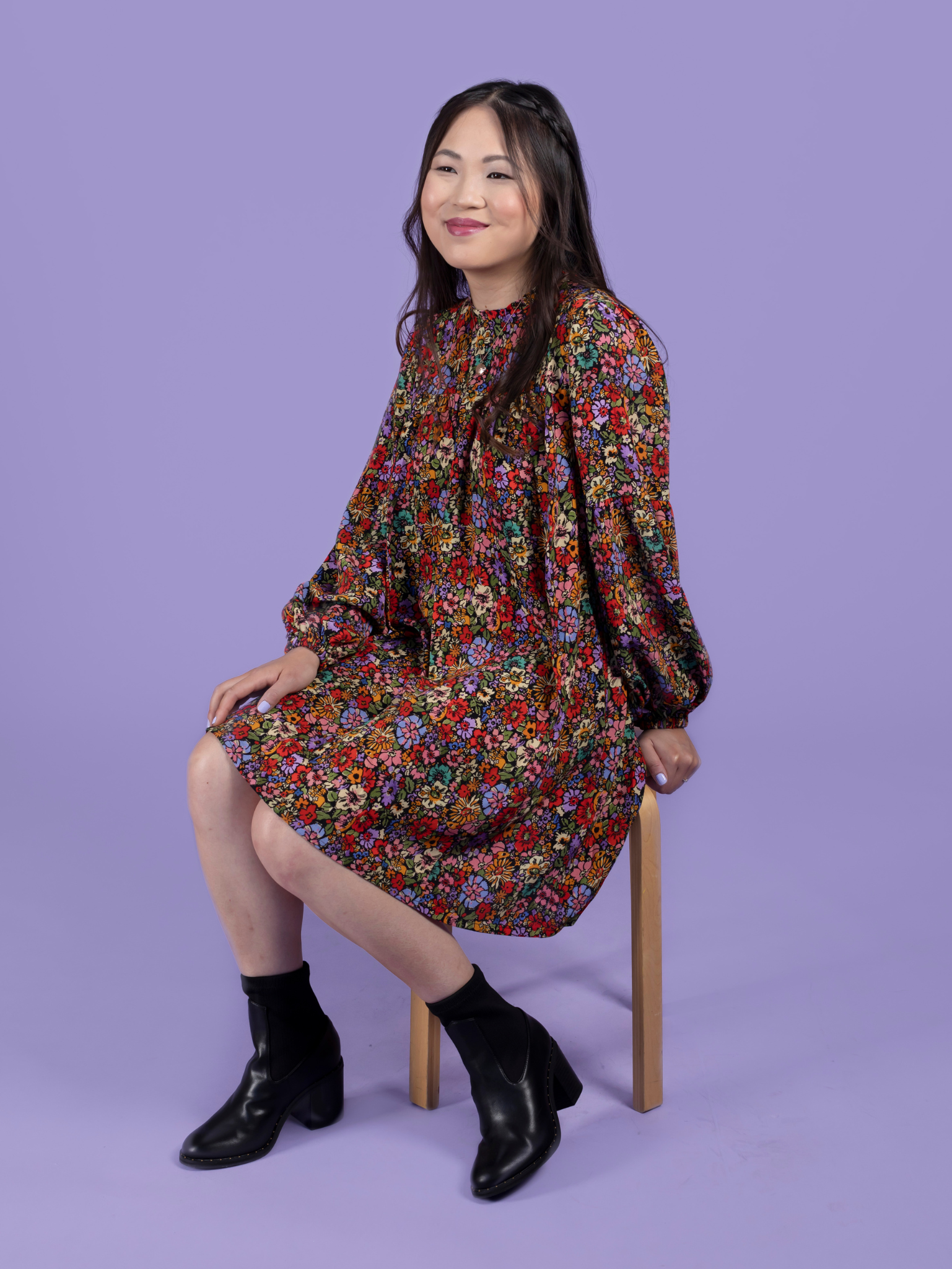 Tilly and the Buttons Marnie Blouse & Dress - Women's Stylish Floral Print Top for Casual Wear, Office & Date Night Outfits