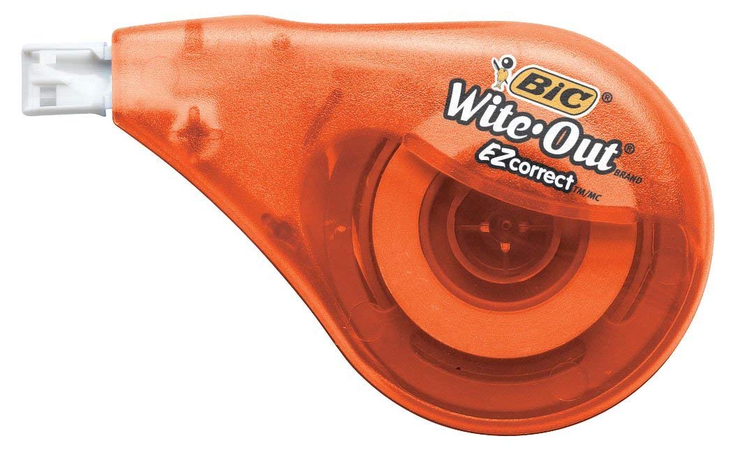 BIC Wite-Out EZ Correct Correction Tape, White, 10-Count (5 Pack) - Quick & Easy Paper Mistakes Fixer for Office, School & Home Use