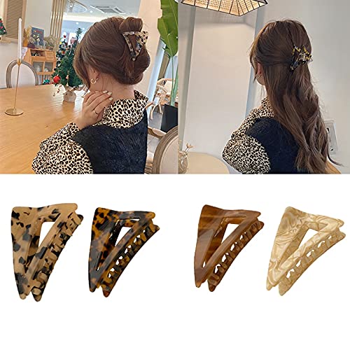 Non-Slip Strong Hold Hair Claw Clips - 2PCS Large Fashion Hair Clips for Women | Elegant Handmade Barrettes & Hair Accessories | Perfect for Work, Parties & Everyday Styling