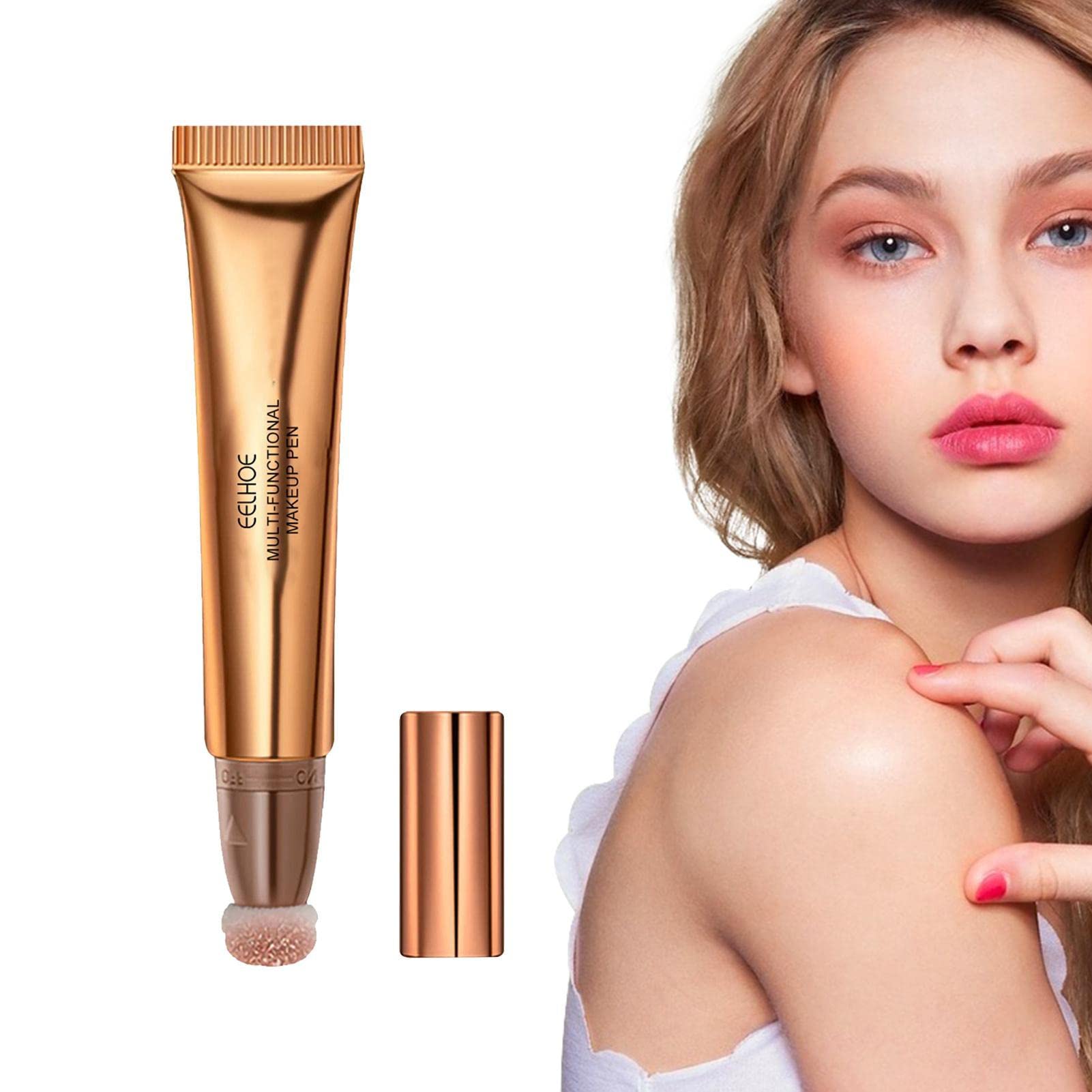Waterproof Creamy Multi Stick - Highlighter, Blush & Lip Gloss 3-in-1 Makeup Stick | Brightening Shadow & Long-Lasting Wear | Perfect for On-the-Go Touch Ups, Travel & Everyday Makeup Routine