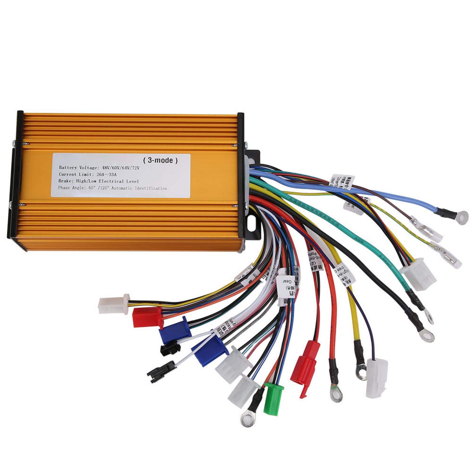 Brushless E-Bike Motor Controller - 12 Tube 3-Mode for Electric Scooters & Bikes