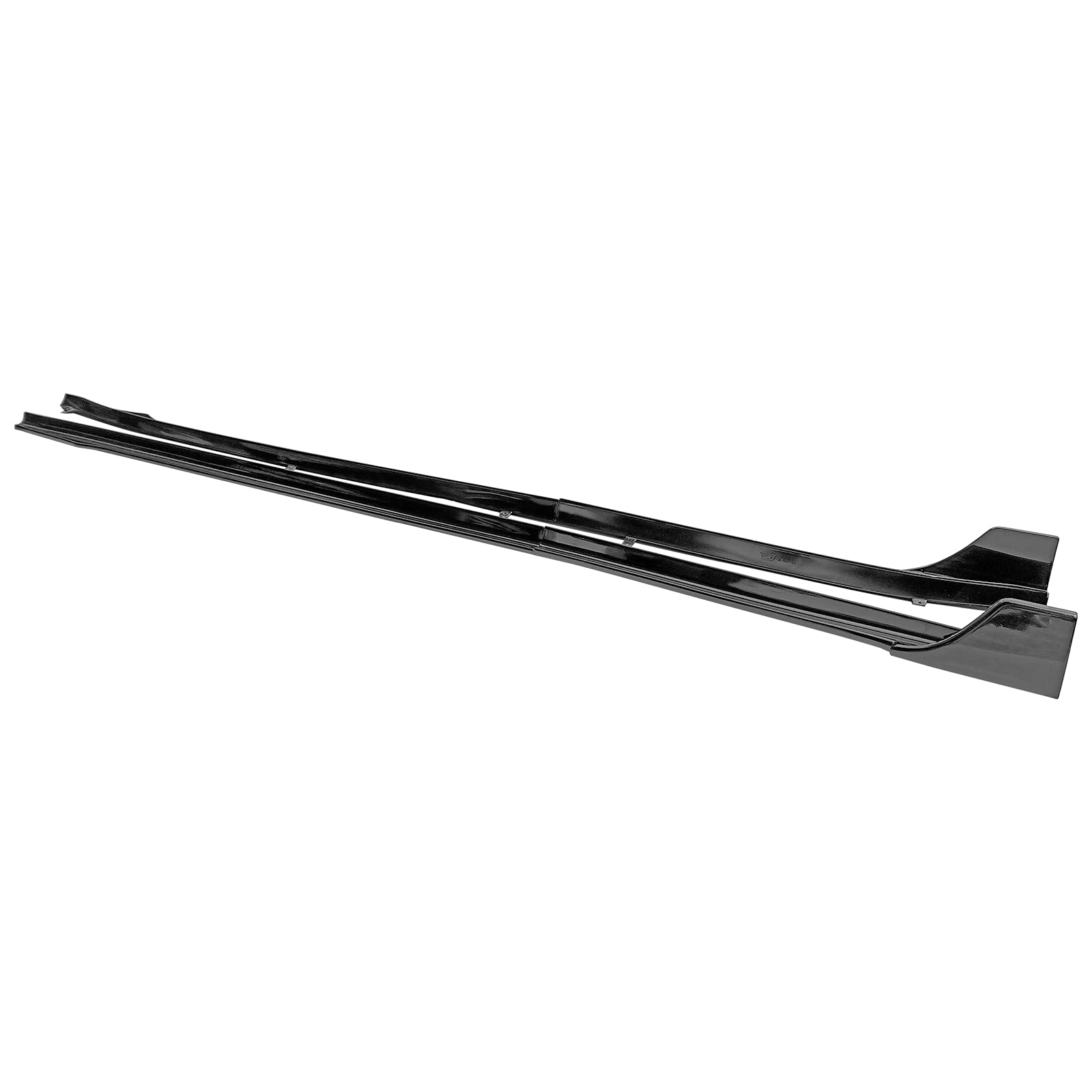 IKON MOTORSPORTS V Style Side Skirts Extension Kit - Gloss Black Rocker Panel for 2017-2025 Tesla Model 3 (6PC PP, Driver & Passenger Side) | Premium Car Body Styling for Enhanced Sporty Look & Road Protection