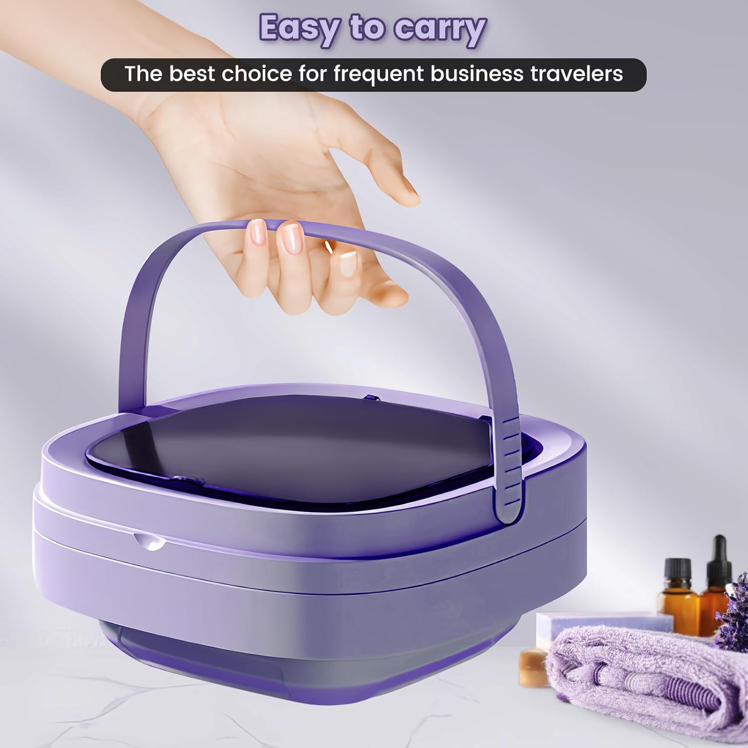 Portable Washing Machine 11L Large Capacity - Compact Mini Washer for Underwear, Socks, Baby Clothes | Perfect for Travel, Camping, RV, Apartments & Small Spaces | Lightweight & Energy Efficient