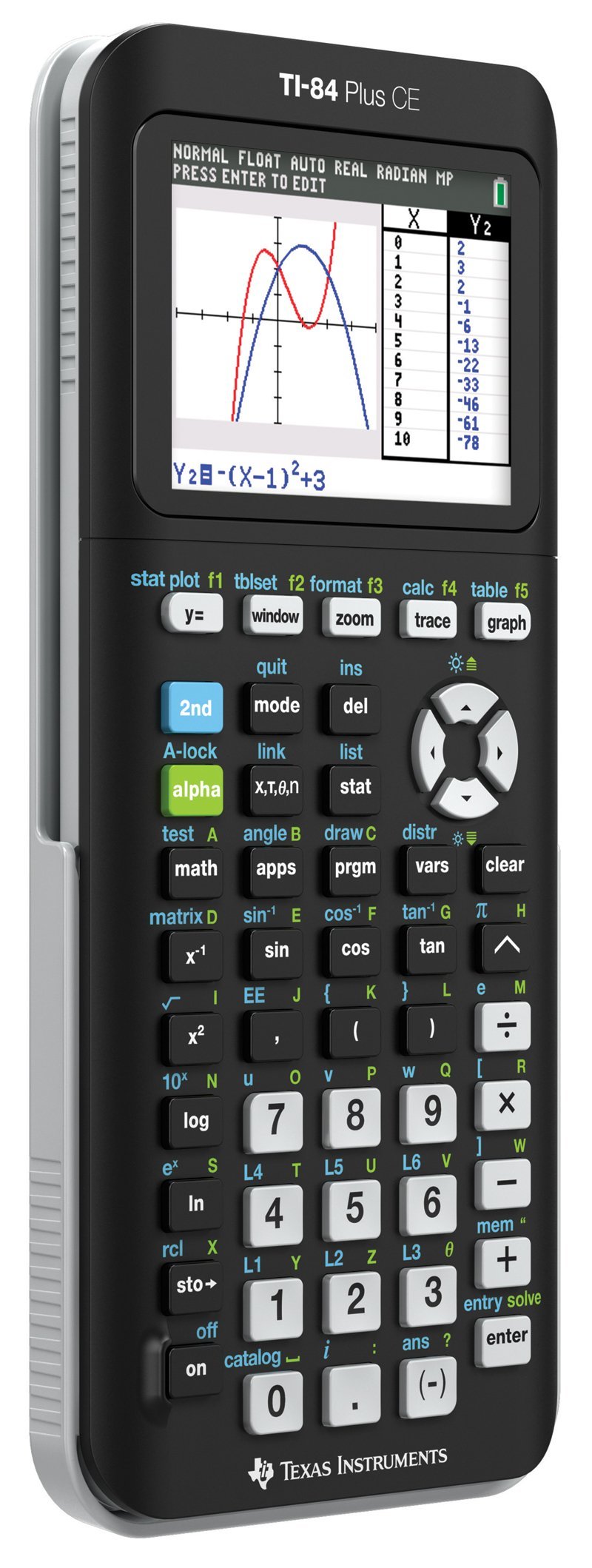 Texas Instruments TI-84 Plus CE Graphing Calculator - Black (Frustration-Free Packaging) for High School & College Math, Engineering & Science Classes